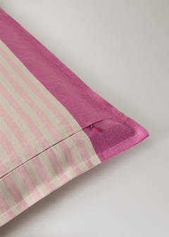 Cotton striped cushion cover 50 x 50 cm — Pastel Pink 3
