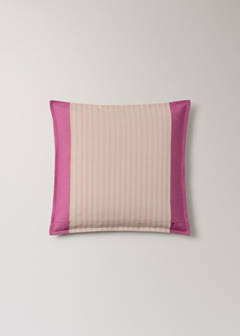 Cotton striped cushion cover 50 x 50 cm — Pastel Pink 5