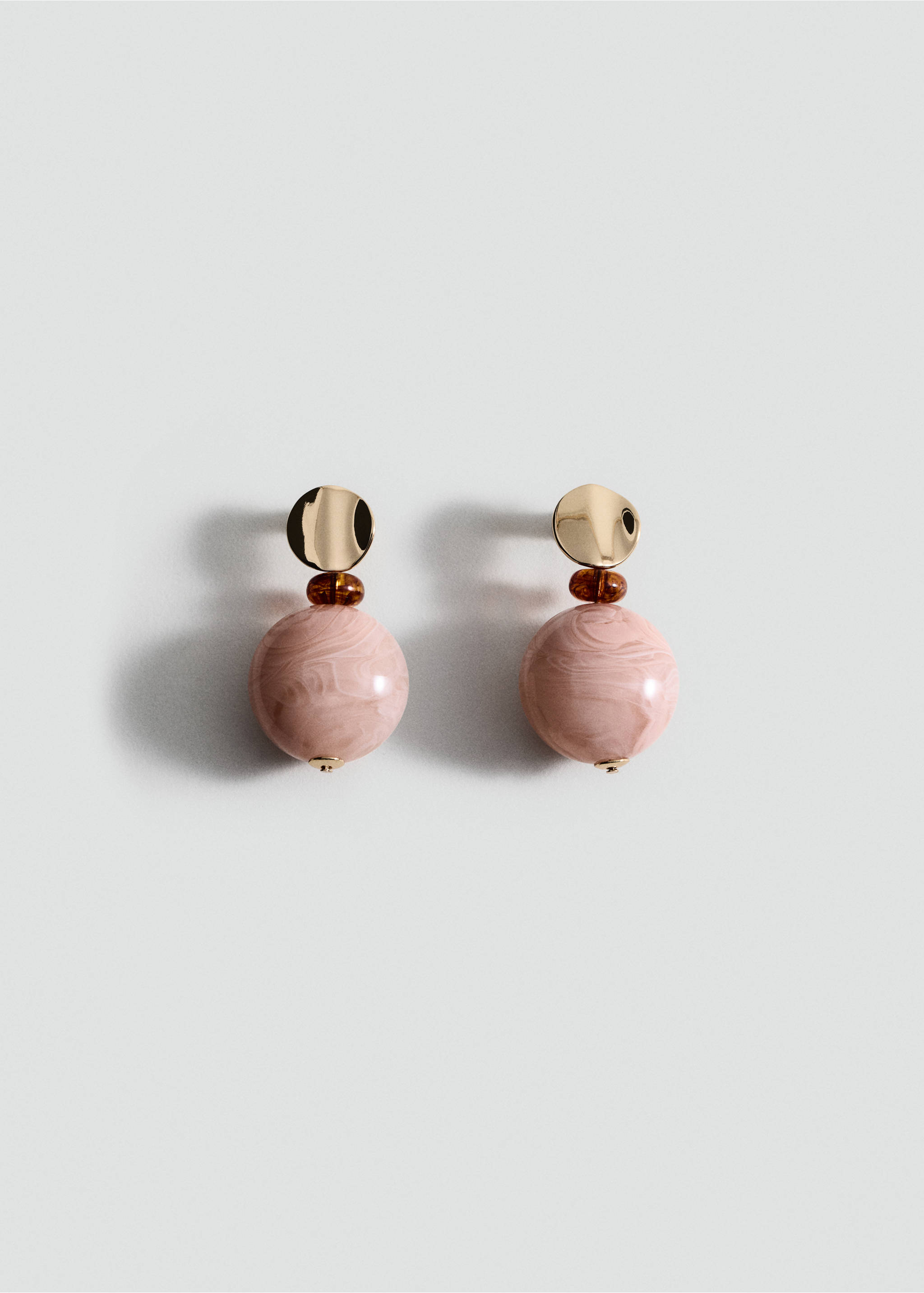 Anting bola kombinasi - Barang tanpa model, Merah Muda Pastel. Ref: 27052929-00.