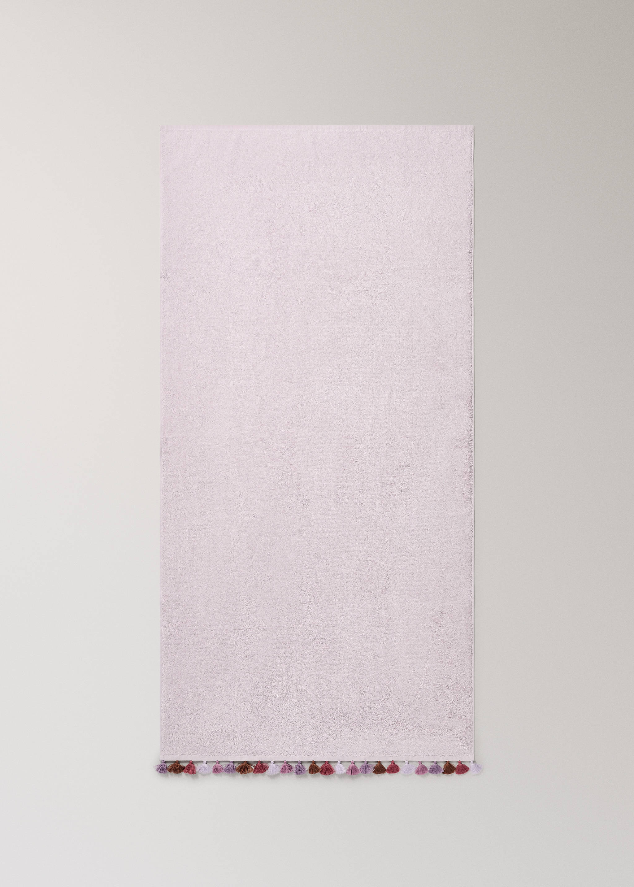 Children's cotton bath towel with multi-coloured pom-poms - Details of the article 3