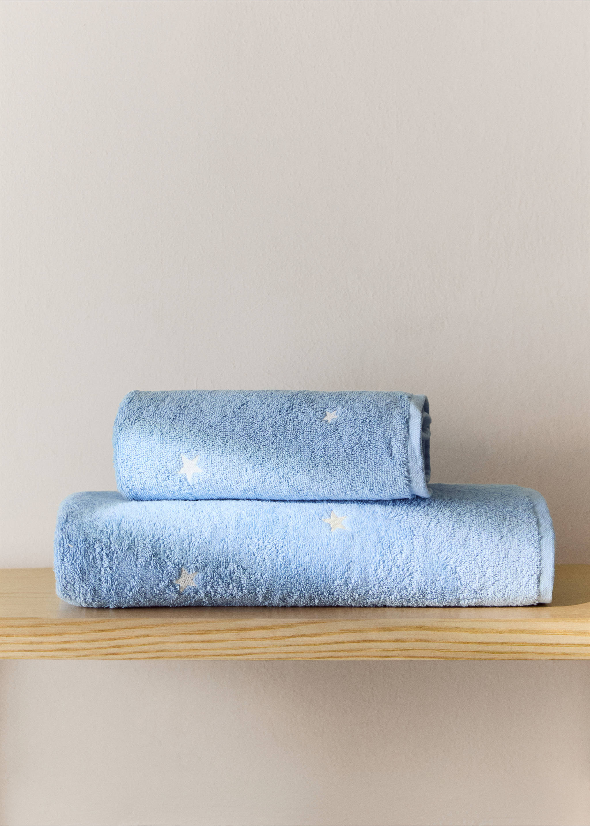 Children's hand towel with fluorescent stars - General plane, Blue. Ref: 27052932-00.