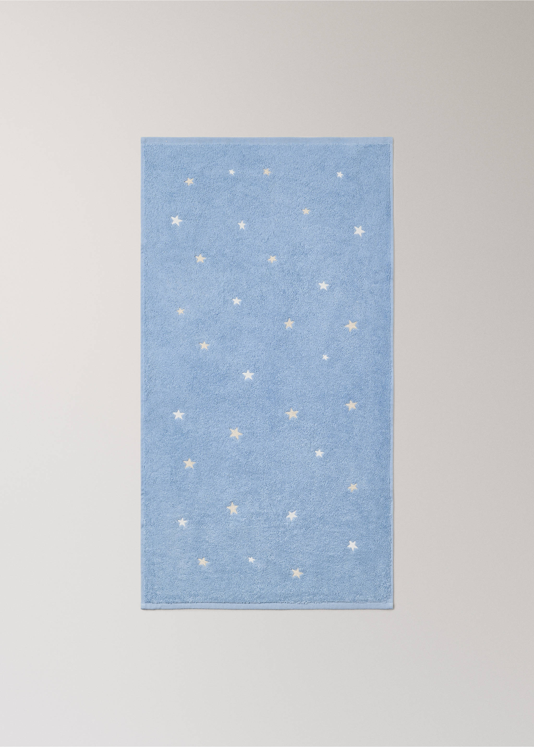 Children's hand towel with fluorescent stars - Details of the article 3, Blue. Ref: 27052932-00.