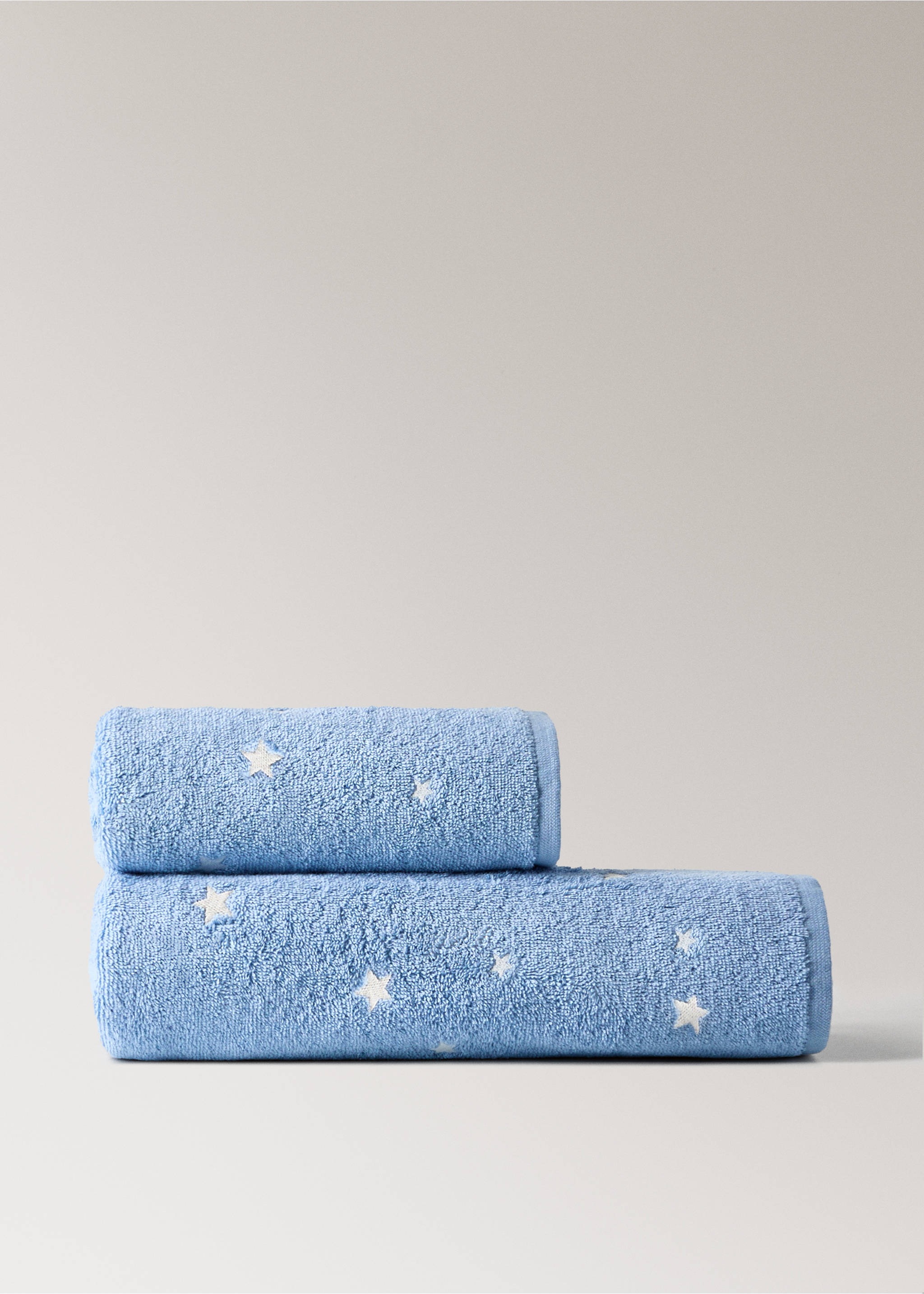 Children's hand towel with fluorescent stars - Article without model, Blue. Ref: 27052932-00.