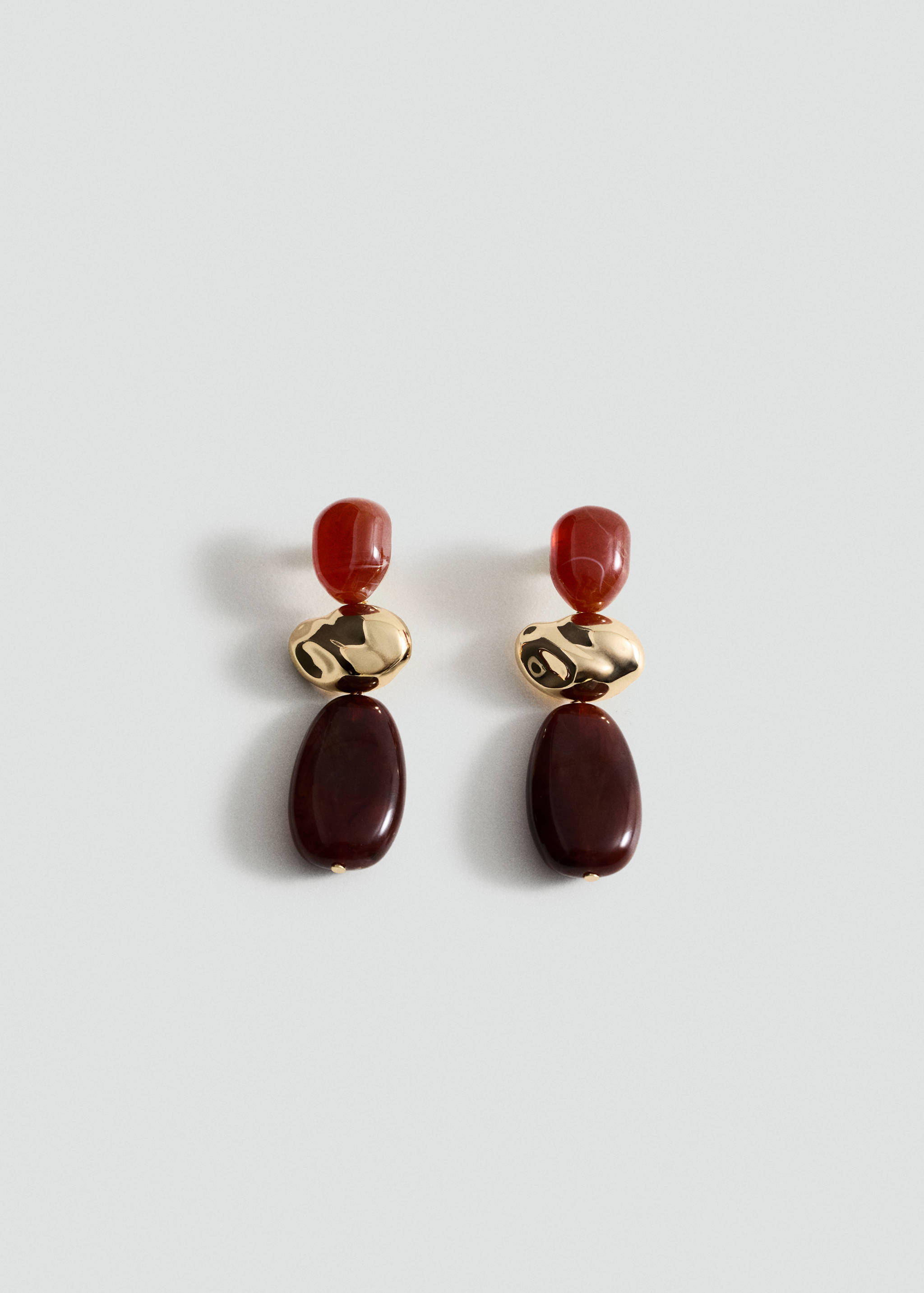 Boucles d'oreilles pendantes combinées en résine - Article sans modèle