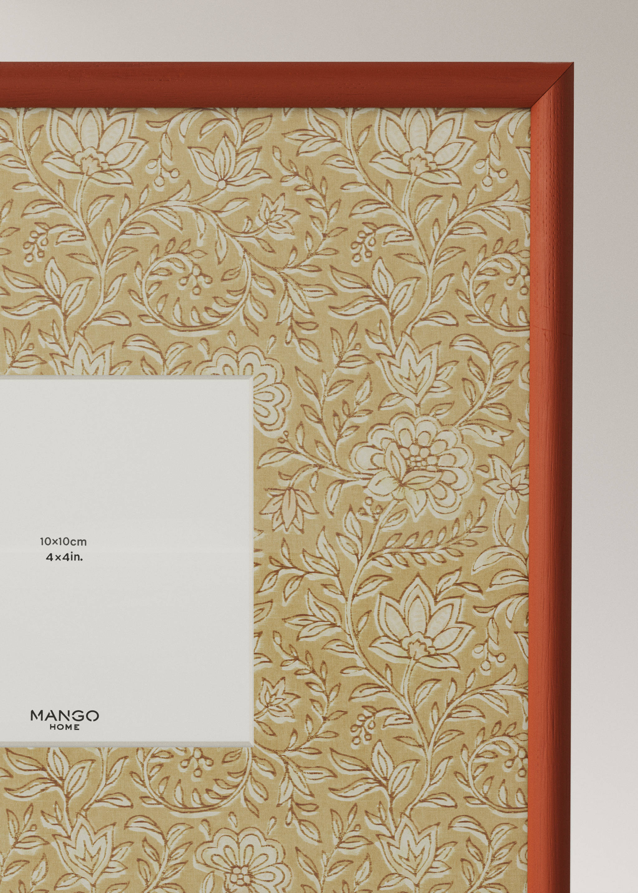 Großer Bilderrahmen mit kontrastierendem Blumenmuster - Detail des Artikels 1