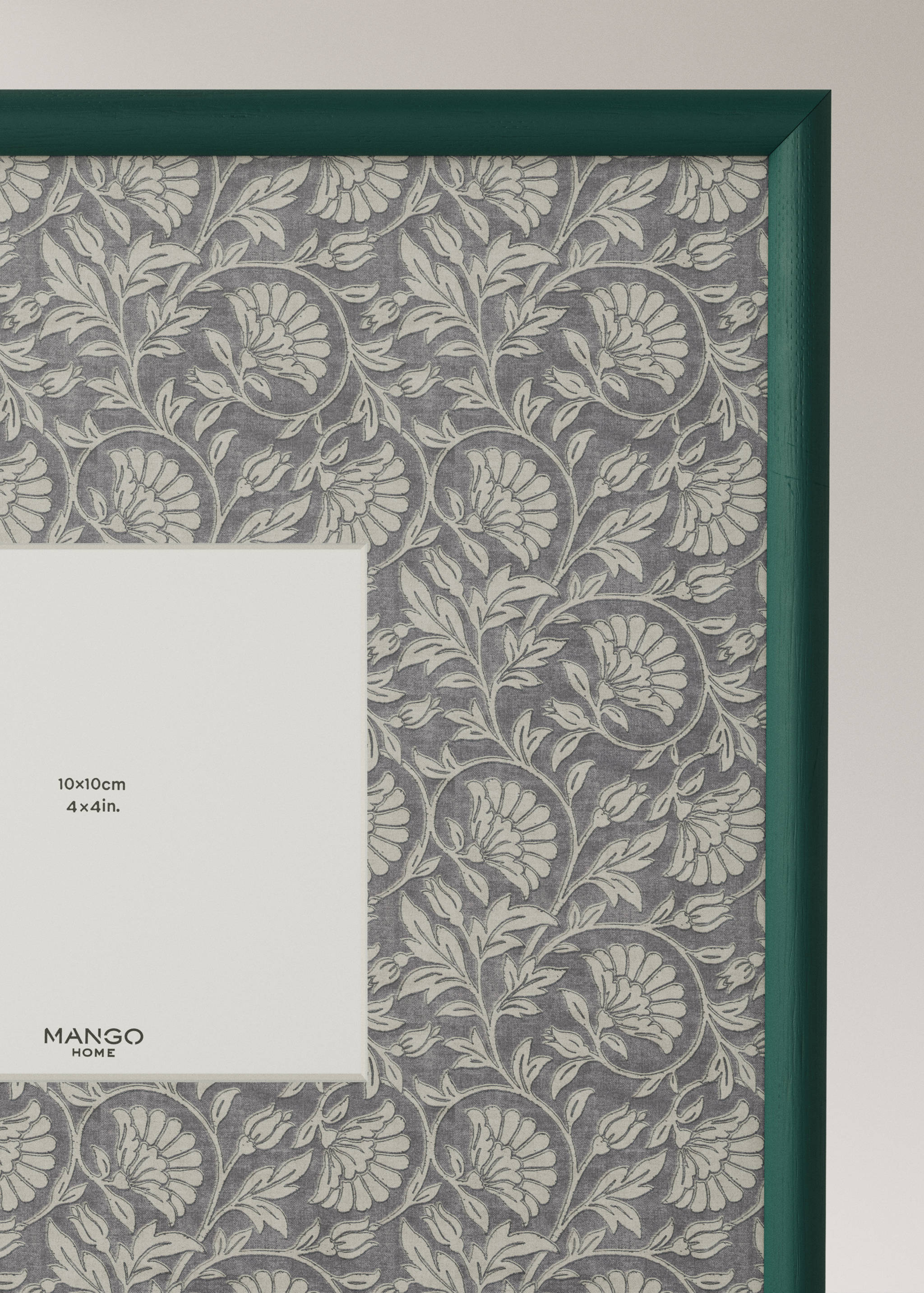 Großer Bilderrahmen mit kontrastierendem Blumenmuster - Detail des Artikels 1