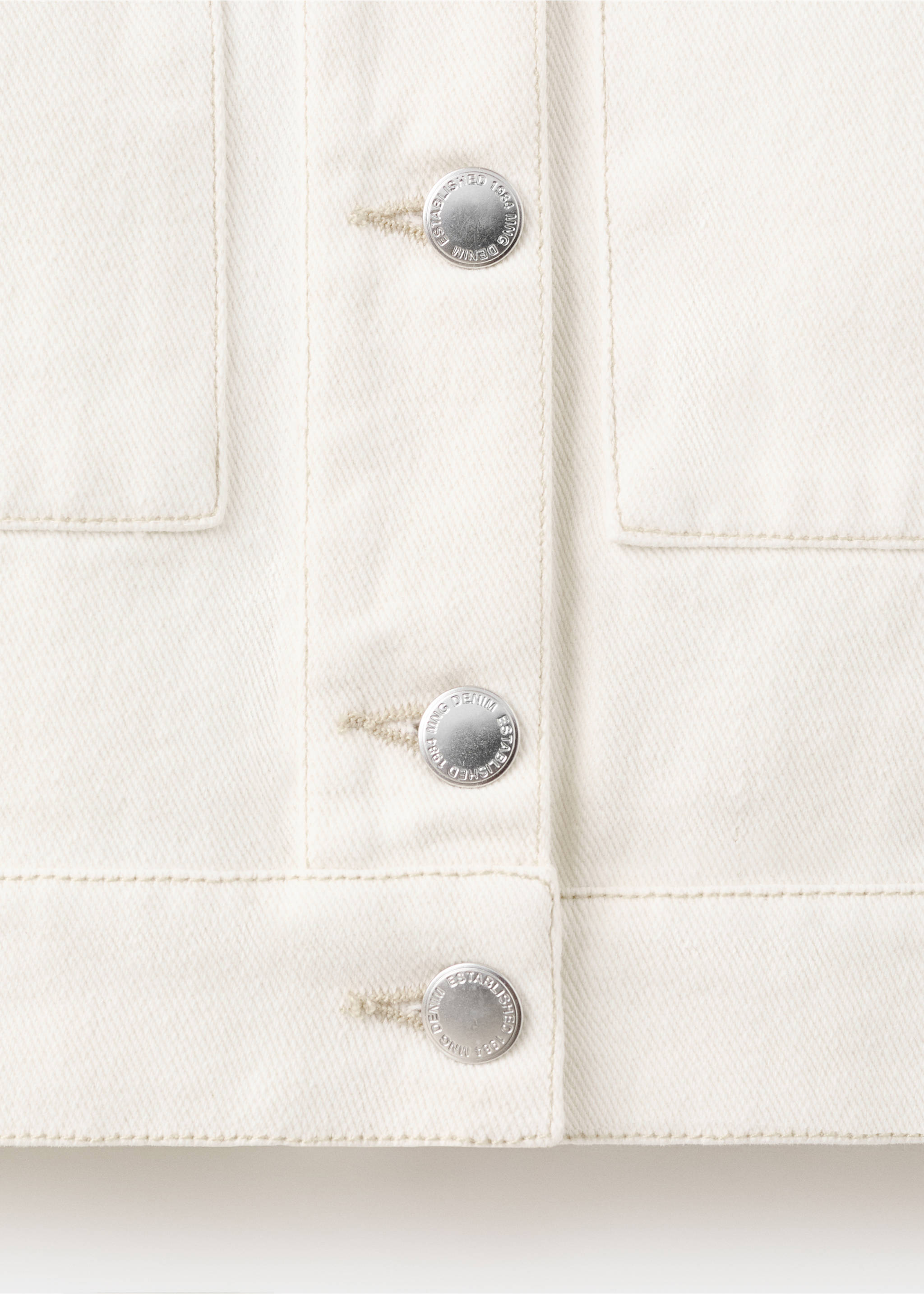 جاكيت جينز بياقة عريضة - تفاصيل المنتج 8, سكري. Ref: 27053271-00.