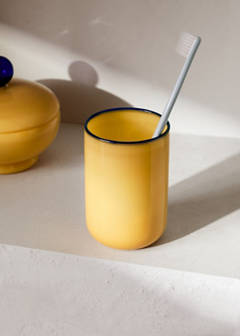 Coloured borosilicate bathroom glass — Yellow 1