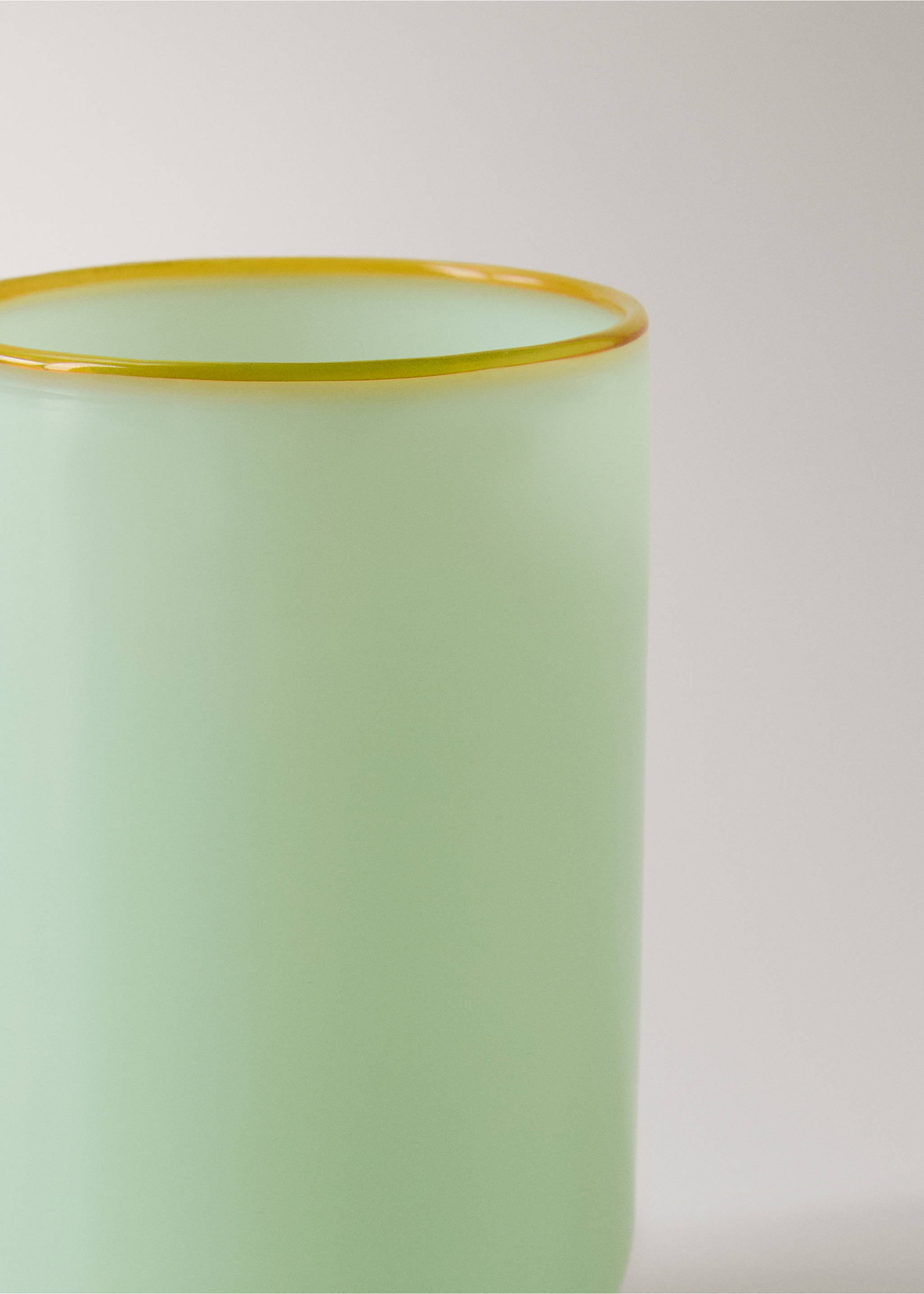 Coloured borosilicate bathroom glass - Details of the article 2, Mint Green. Ref: 27053272-00.