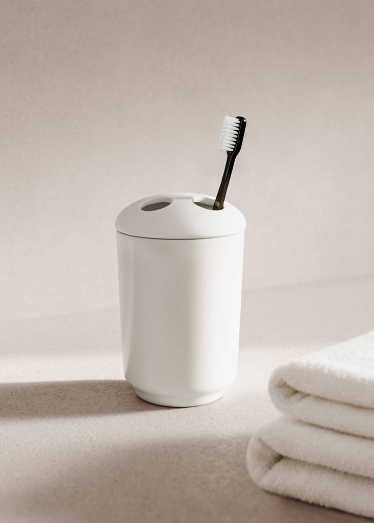 Vaso cepillo dientes loza