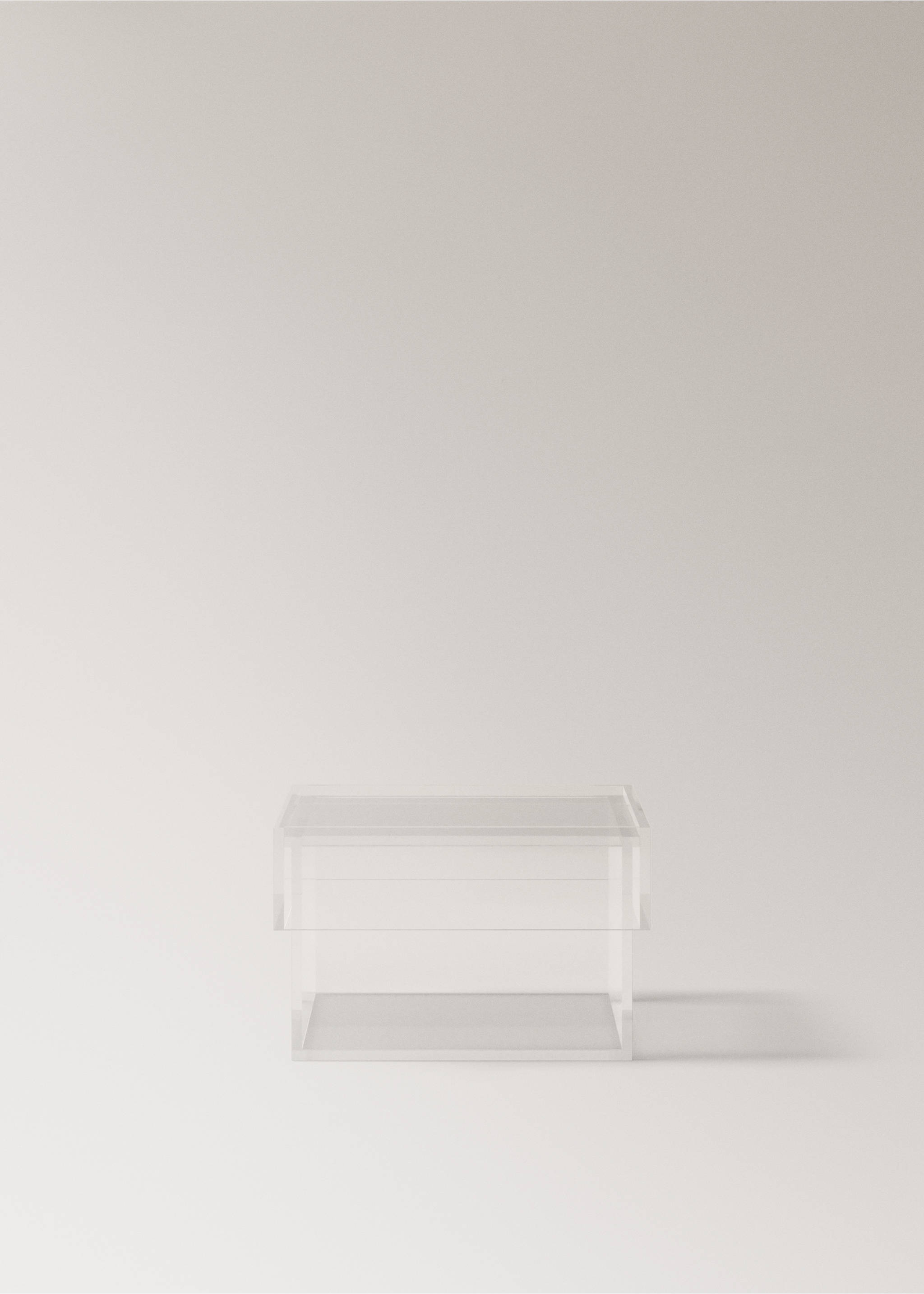 Medium acrylic bathroom storage box - Article without model, Ice Grey. Ref: 27053275-00.