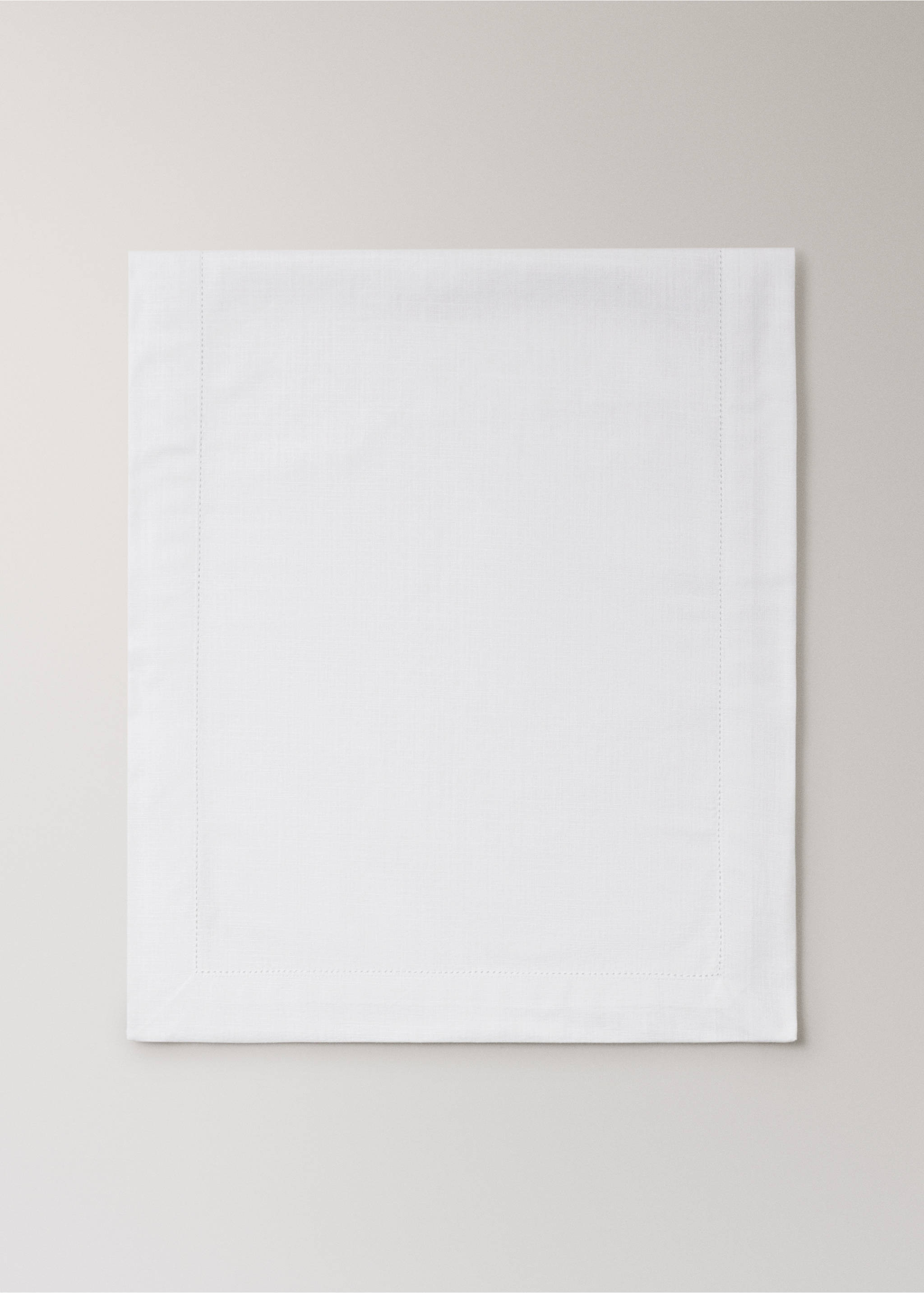 Baumwoll-Tischläufer mit Hohlsaum-Detail - Artikel ohne Model, Weiß. Ref: 27053277-00.