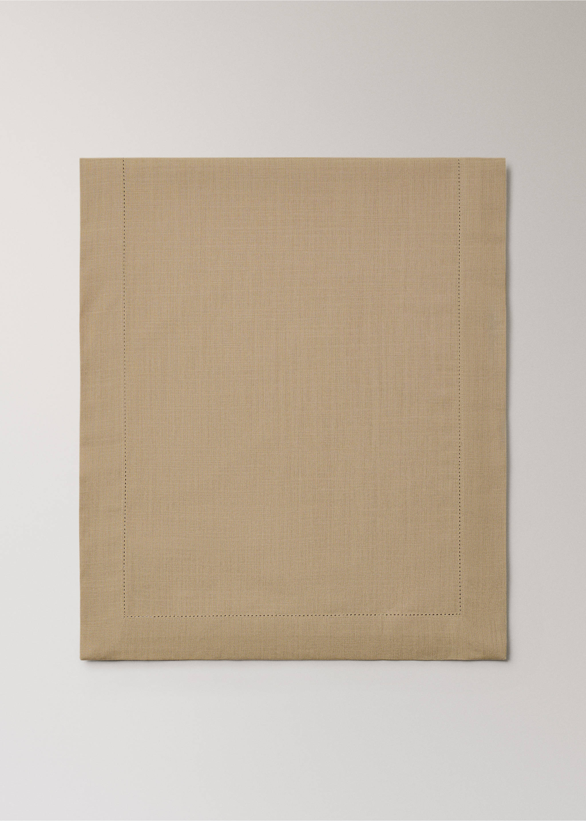 Baumwoll-Tischläufer mit Hohlsaum-Detail - Artikel ohne Model, Pfirsich. Ref: 27053277-00.