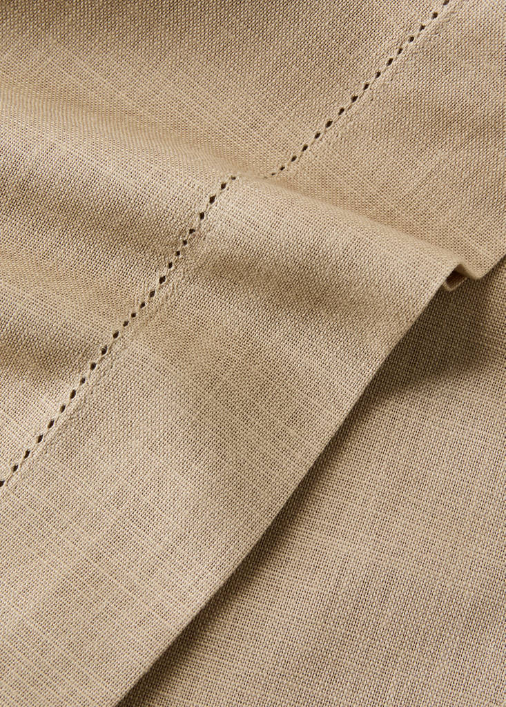Cotton table runner with drawn threadwork - thumbnail 3