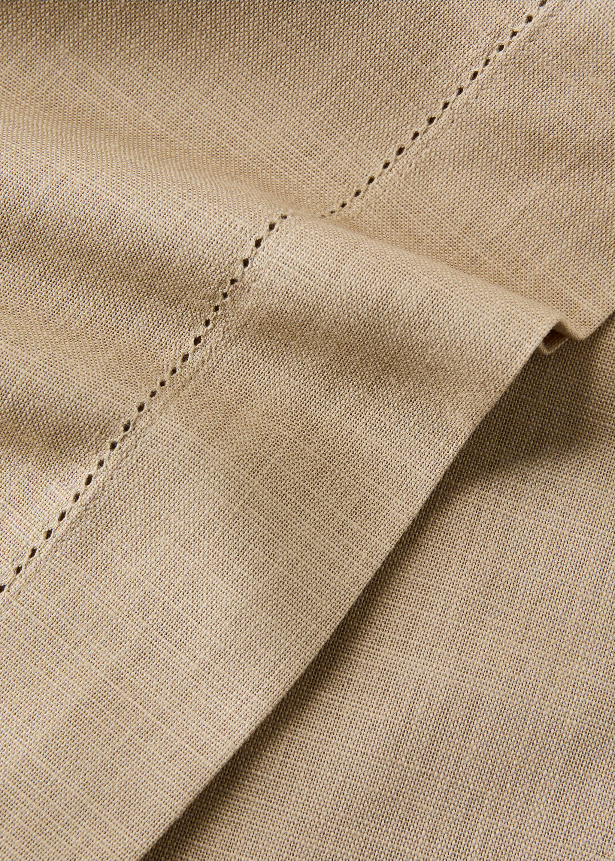 Baumwoll-Tischläufer mit Hohlsaum-Detail - Detail des Artikels 1, Pfirsich. Ref: 27053277-00.