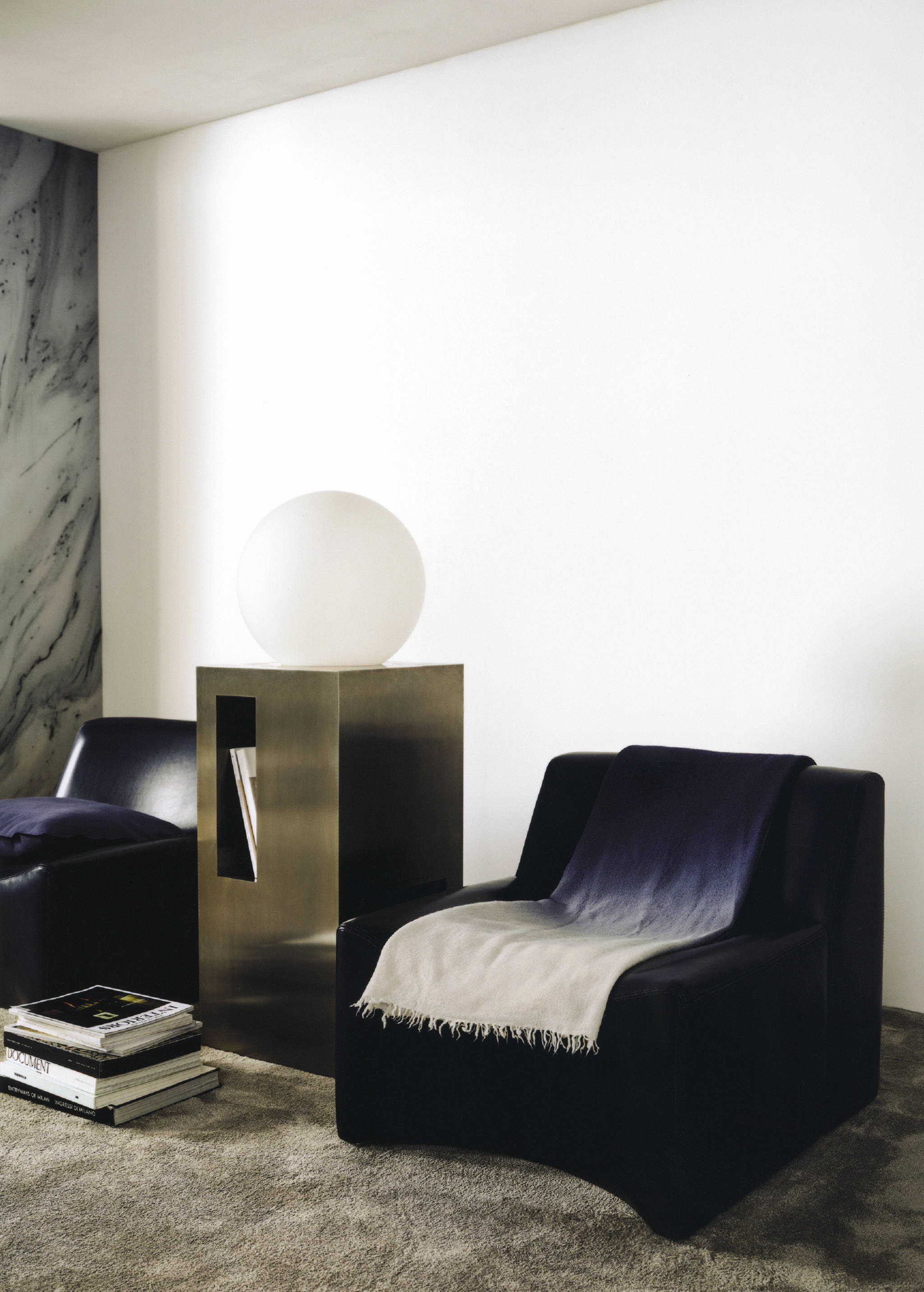 Decke aus Wolle mit ausgefranstem Rand und Farbverlauf-Design - Detail des Artikels 6