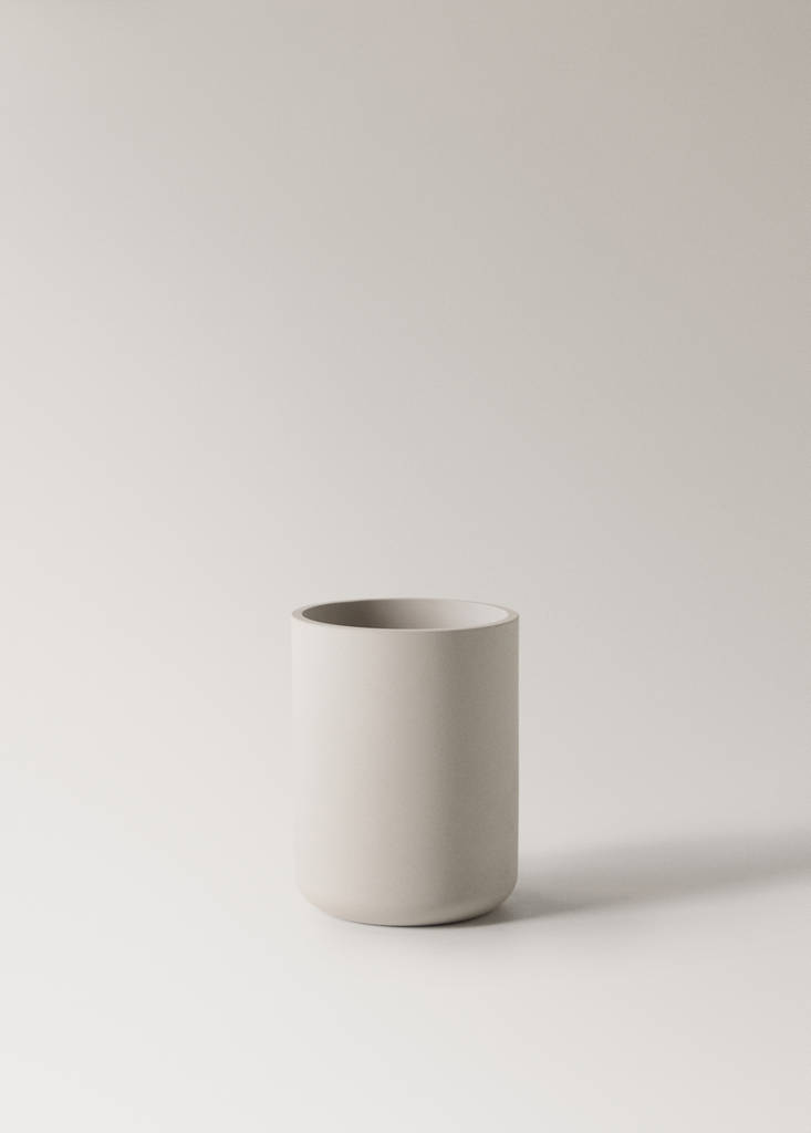 Resin toothbrush cup — Ecru