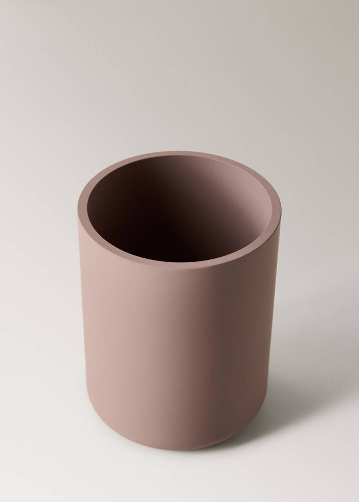 Resin toothbrush cup — Brown