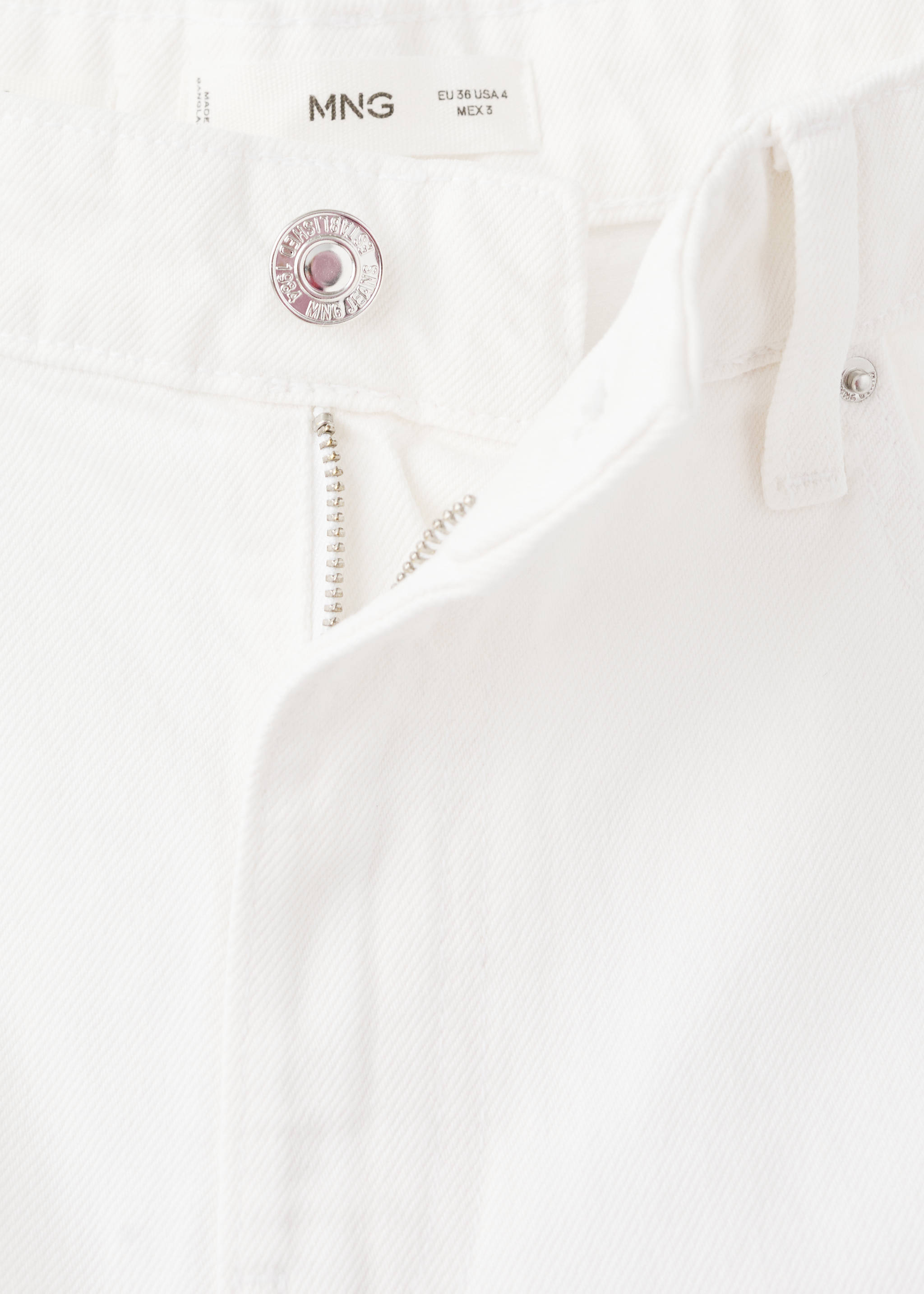 Shorts denim rectos tiro alto - Detalle del artículo 8