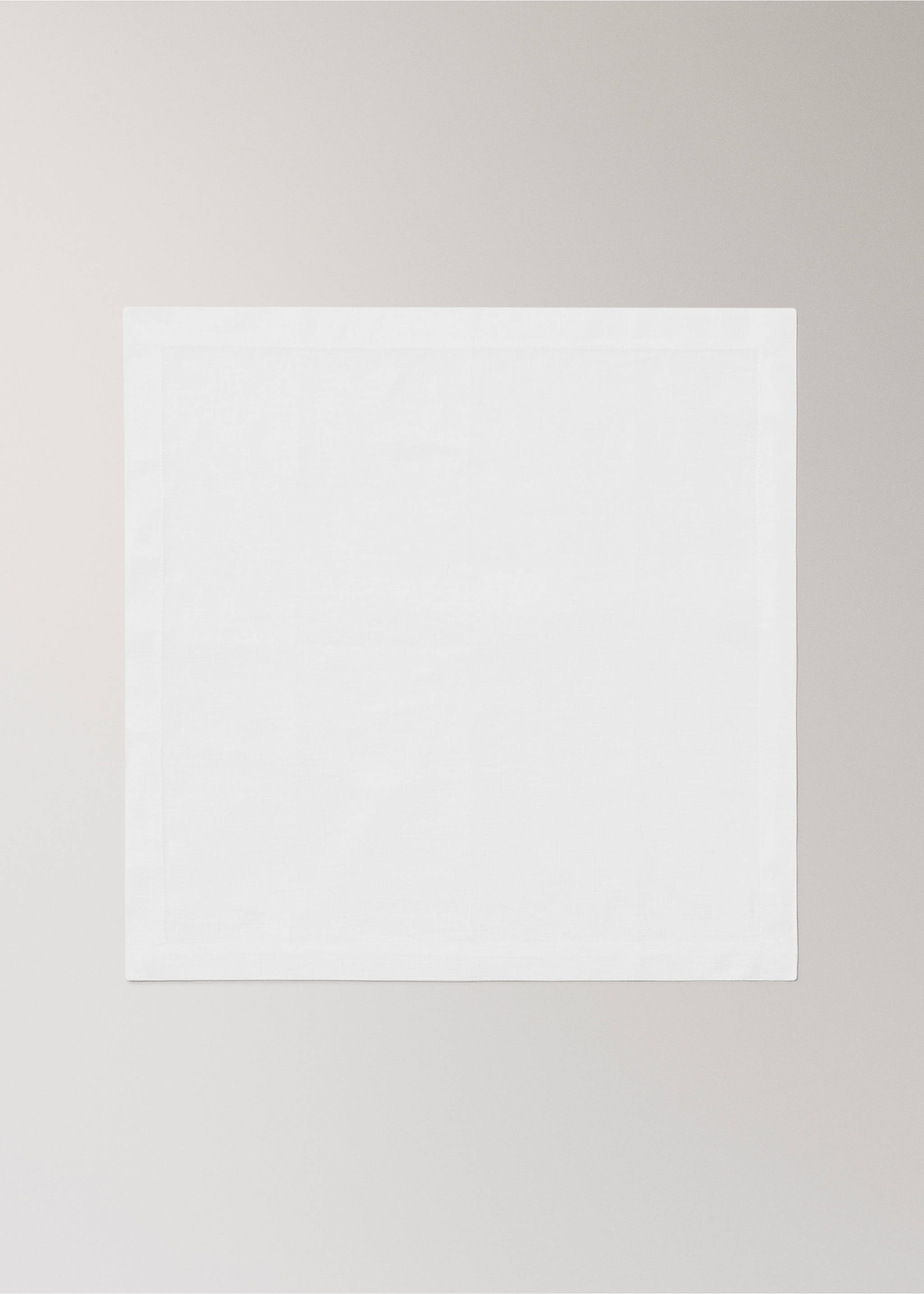 Serviettes de table 100 % lin - Article sans modèle, Blanc. Ref: 27053286-00.