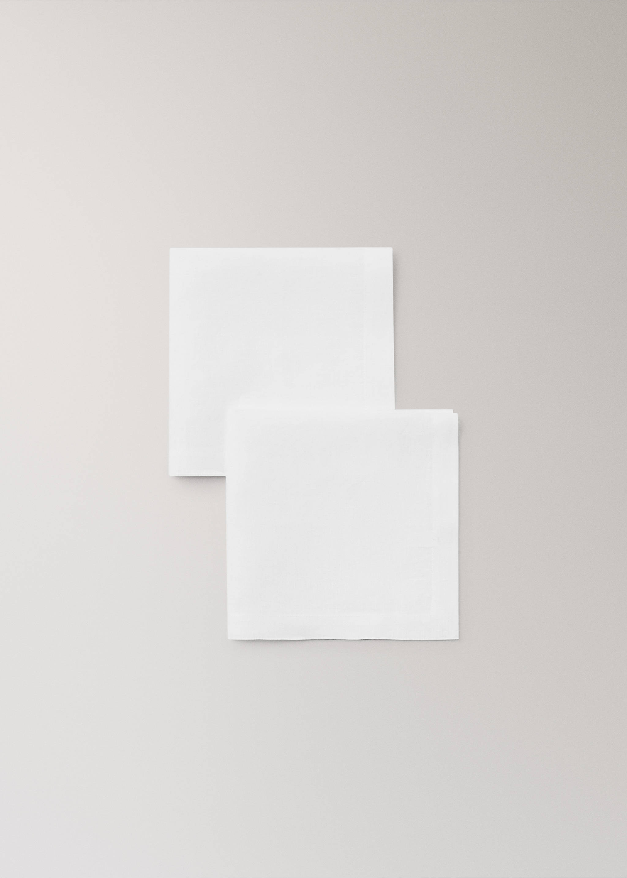 Serviettes de table 100 % lin - Détail de l'article 1, Blanc. Ref: 27053286-00.