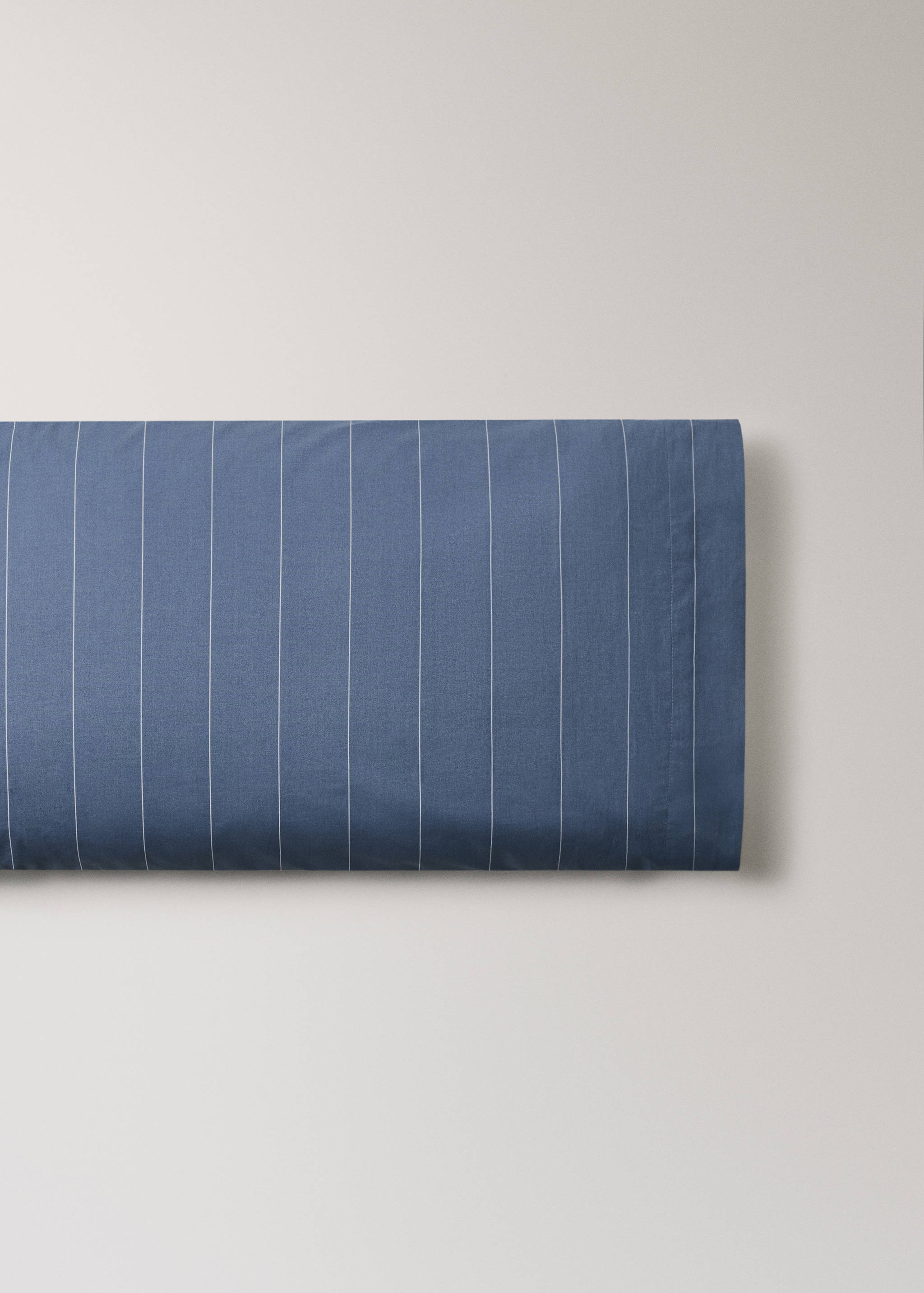 Taie d'oreiller 100 % coton rayures réversibles 45x110 cm - Article sans modèle