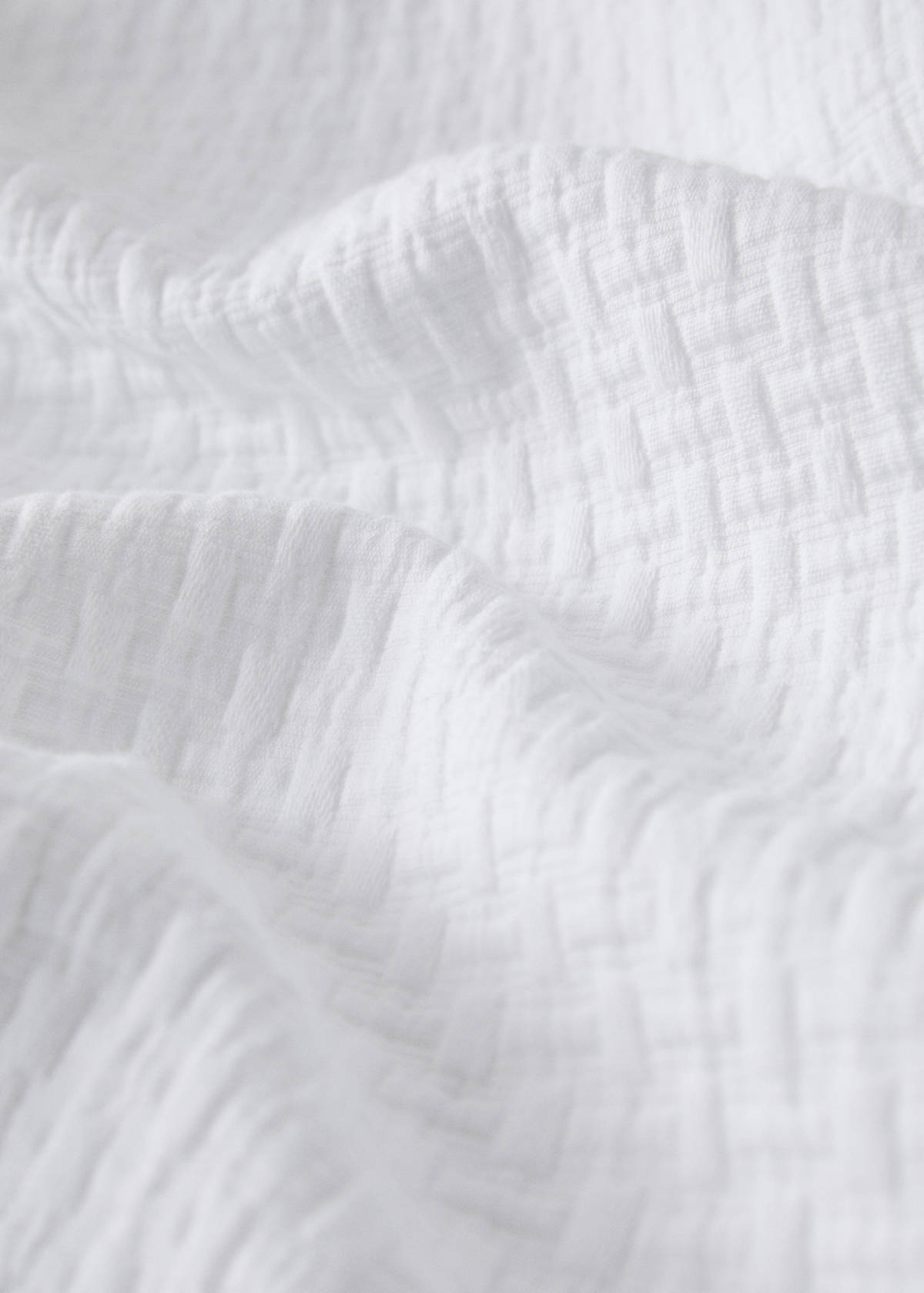 Tagesdecke aus Garment-Dyed-Baumwolle, Eckenverstärkung, für 130/140/150 cm Bett — Weiß