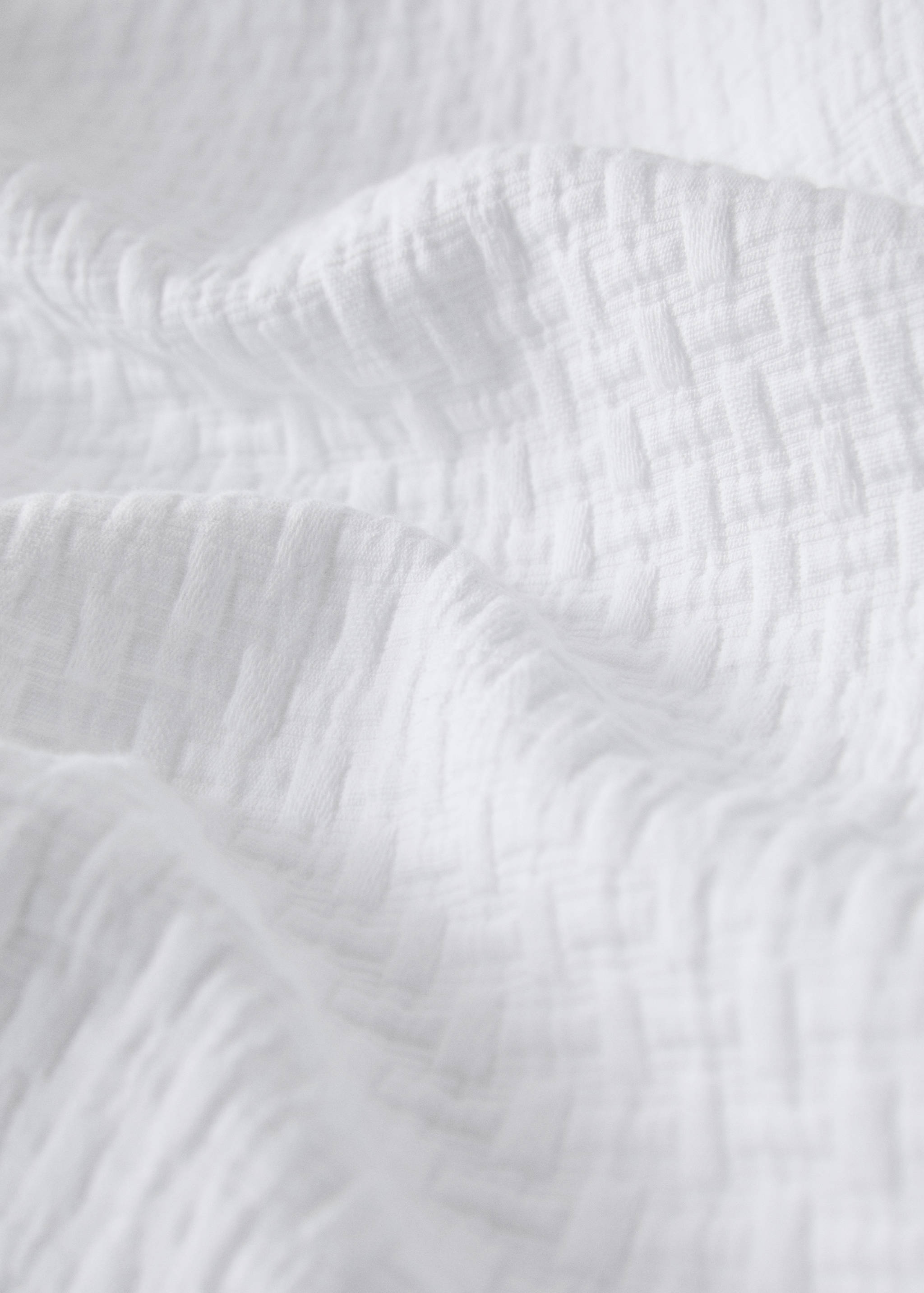 Garment-dyed cotton bedspread with English corner trim for 130/140/150 cm bed - Details of the article 1