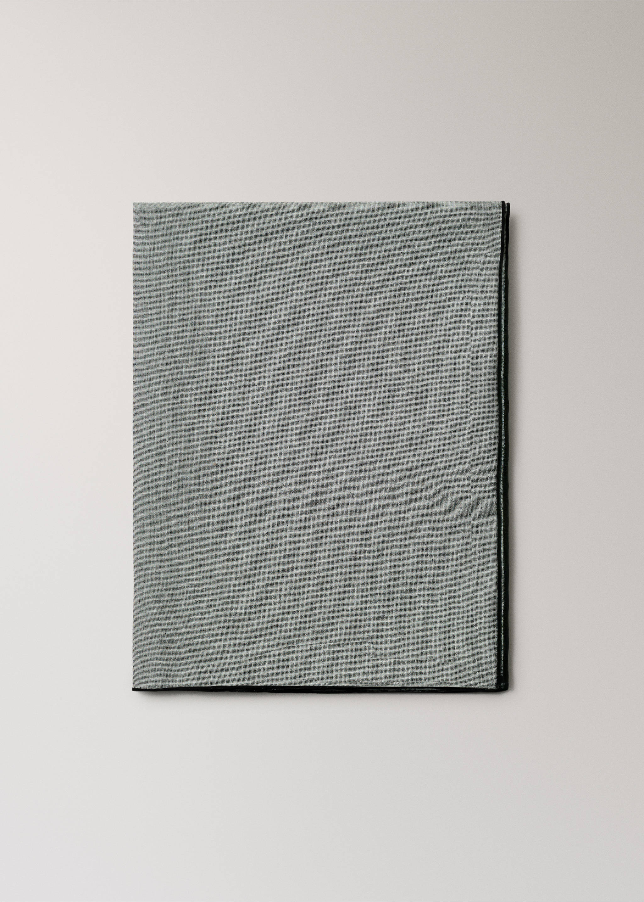 Linen cotton chambray effect tablecloth for 8 to 10 guests - Article without model, Grey. Ref: 27053290-00.