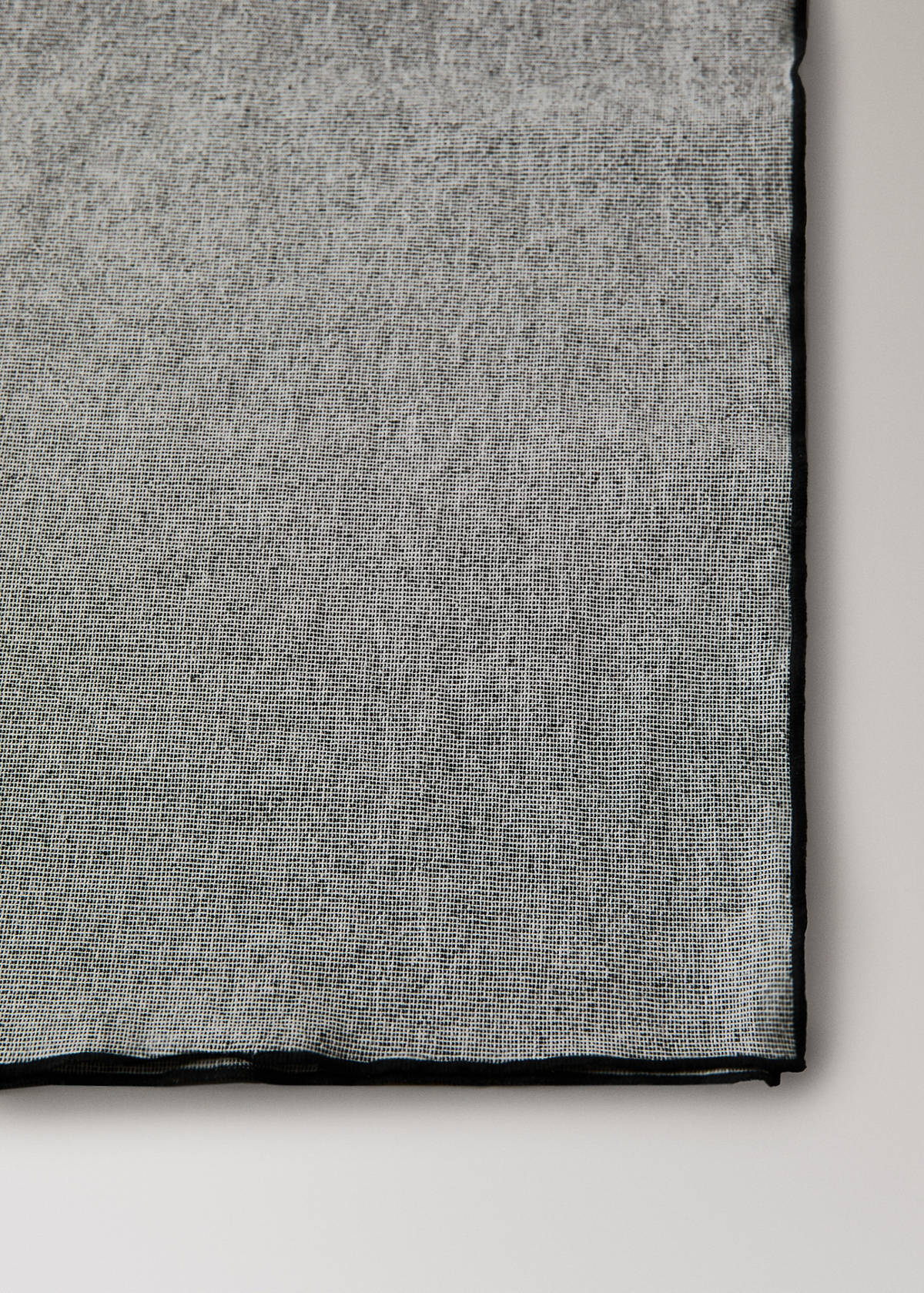 Linen cotton chambray effect tablecloth for 8 to 10 guests — Grey