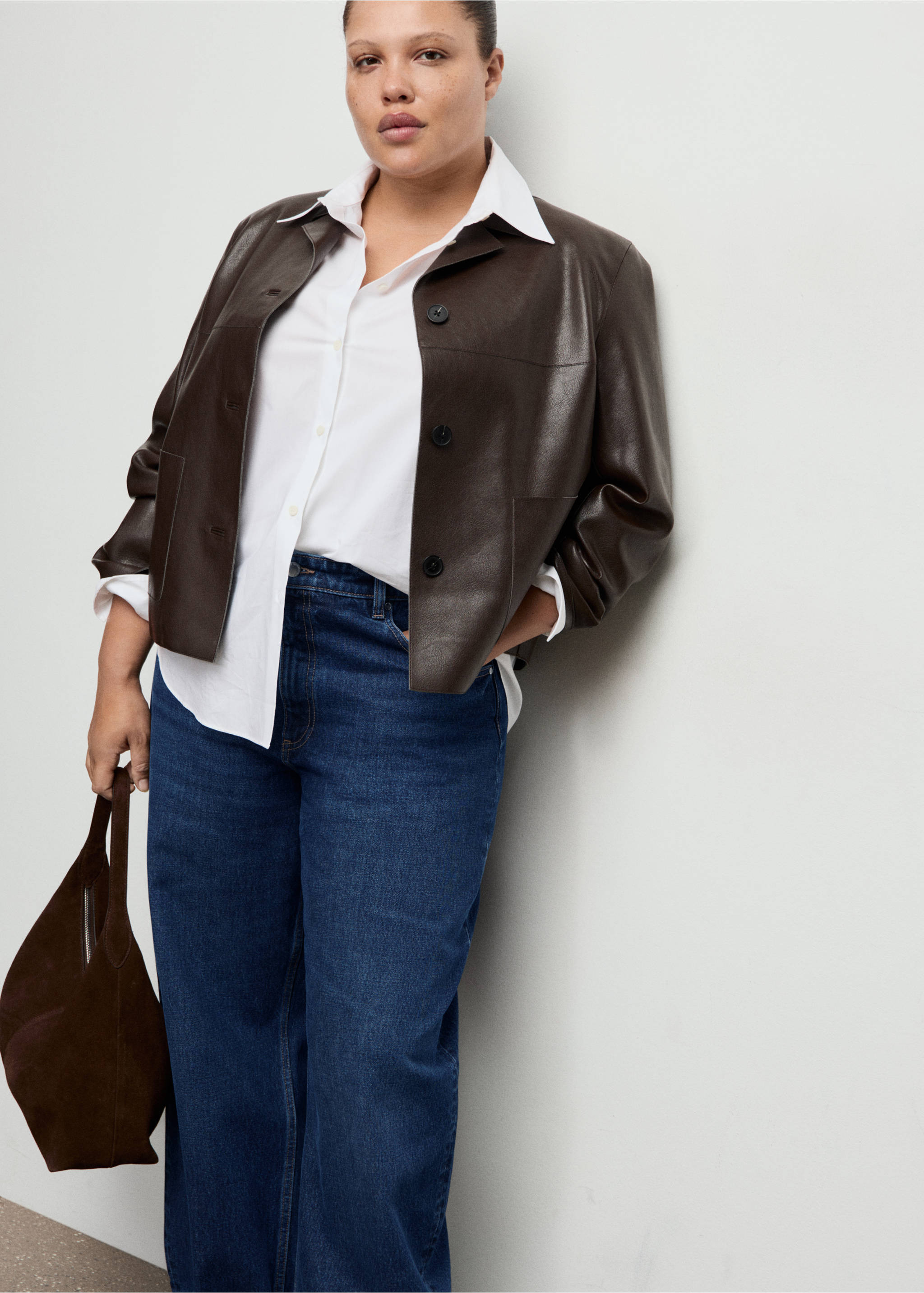 Džíny balloon fit s ohrnutým lemem - Detail zboží 5, Tmavě modrá. Ref: 27053294-00.