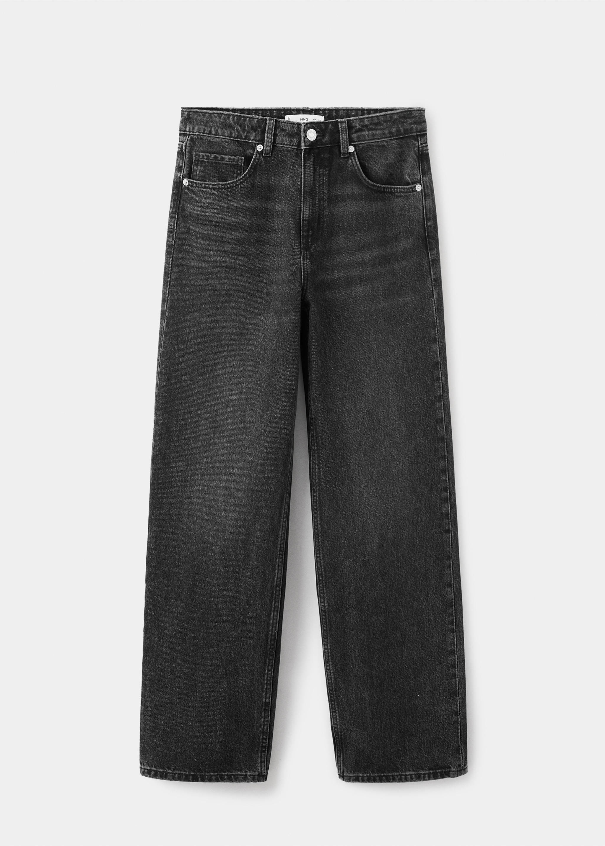 Straight low-waist jeans - Article without model, Black denim. Ref: 27053297-00.