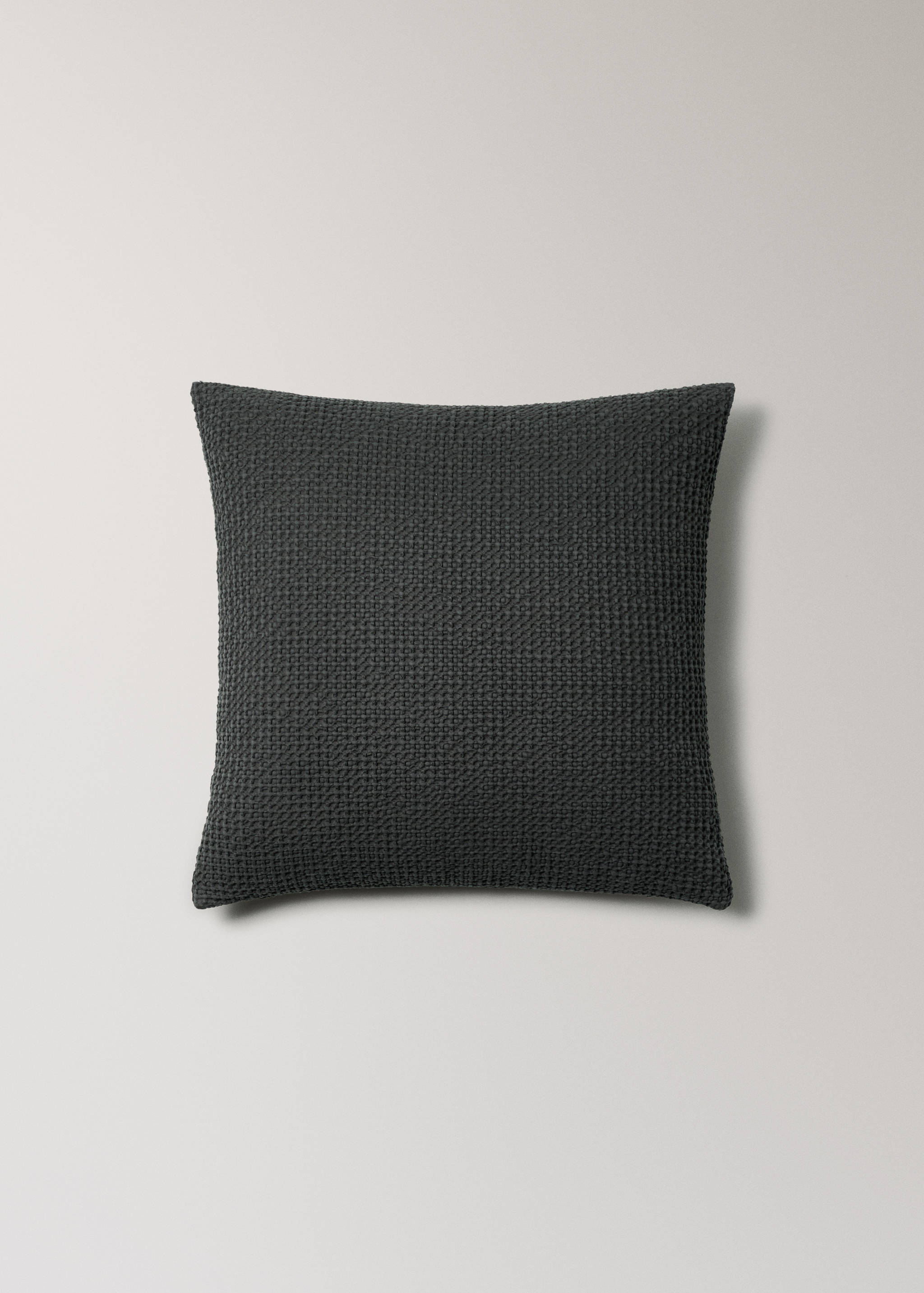 Housse de coussin en coton garment-dyed waffle 50x50 cm - Article sans modèle