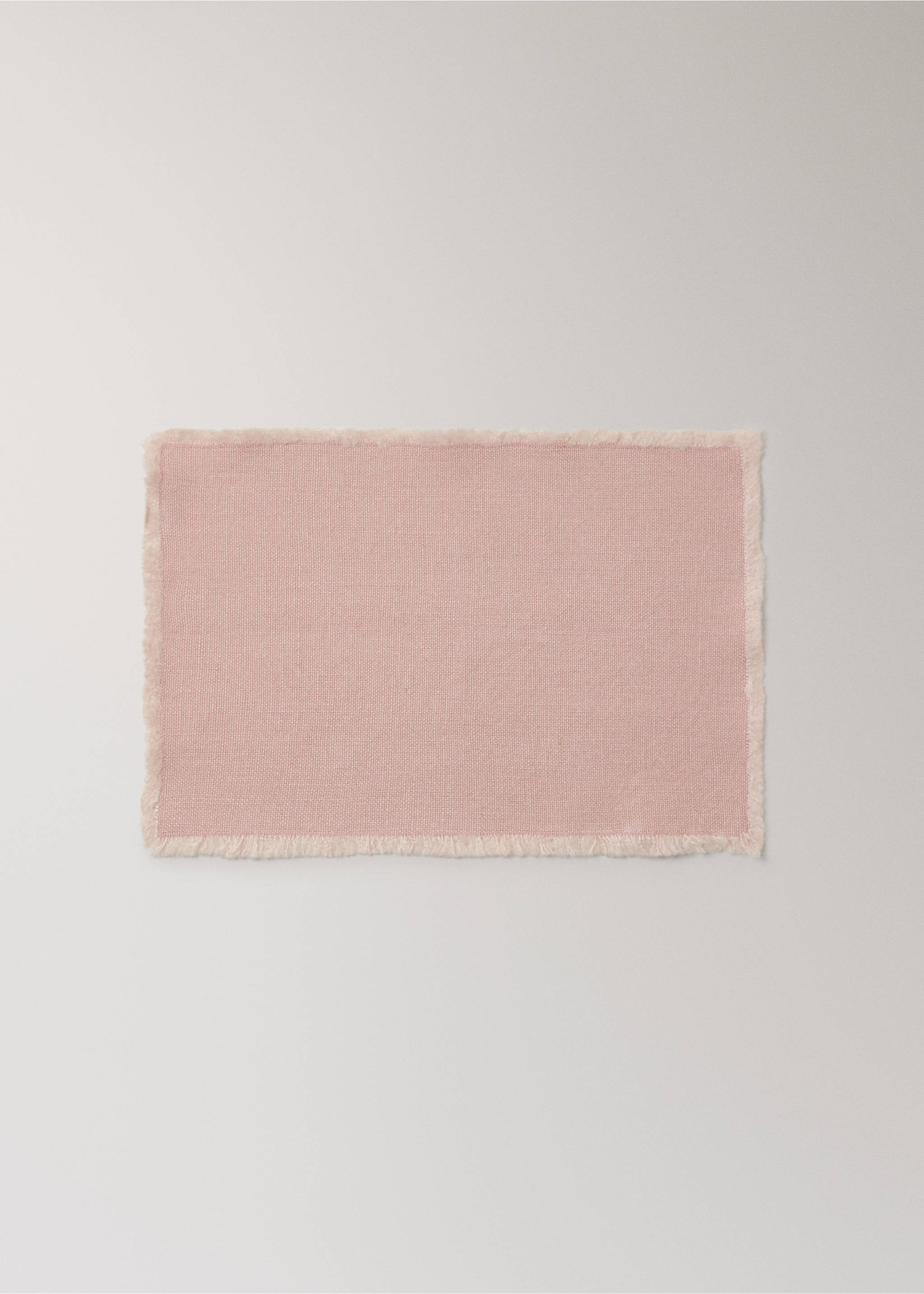 Frayed jute table mat - Article without model, Pink. Ref: 27053302-00.