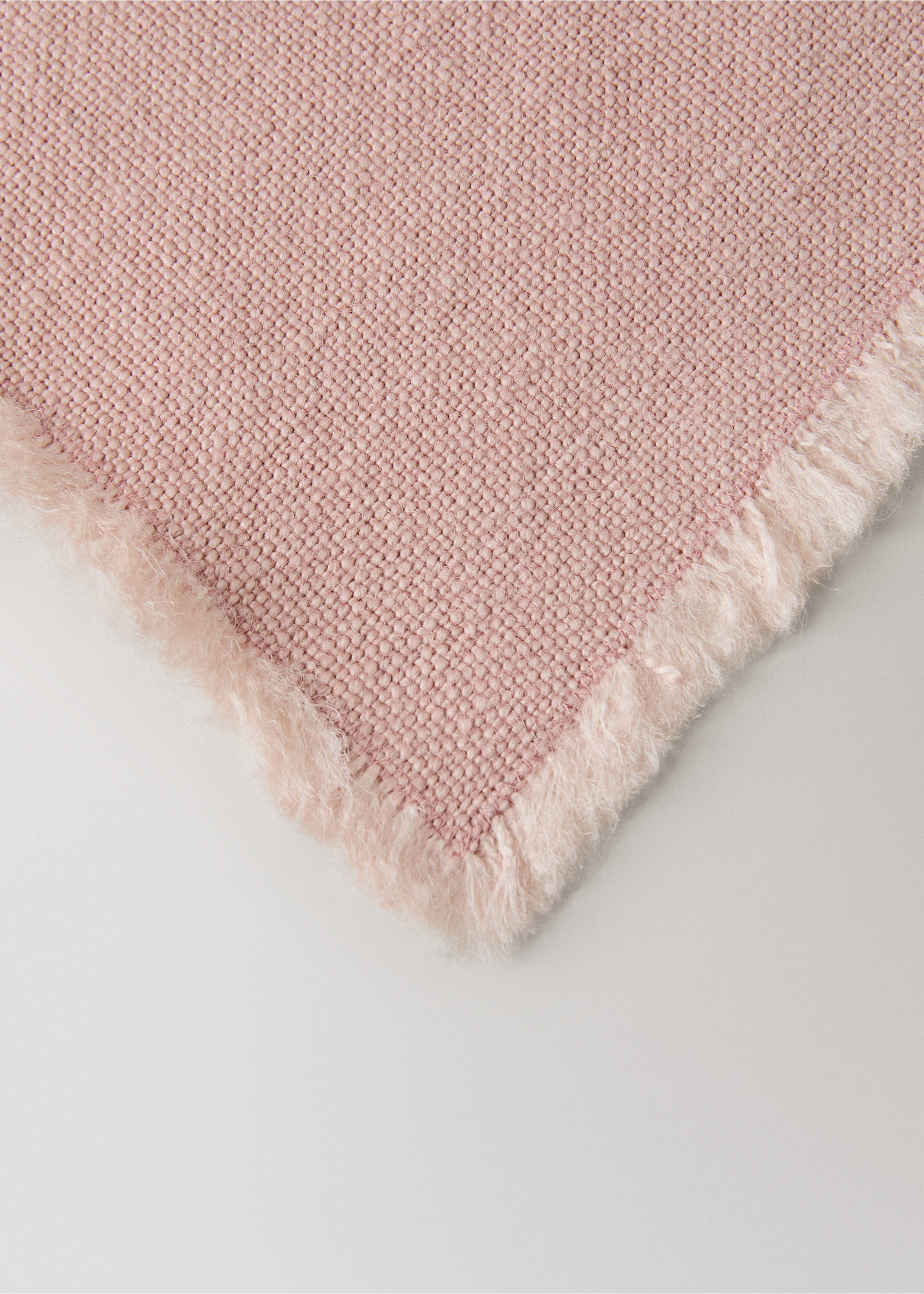 Frayed jute table mat - Details of the article 2, Pink. Ref: 27053302-00.