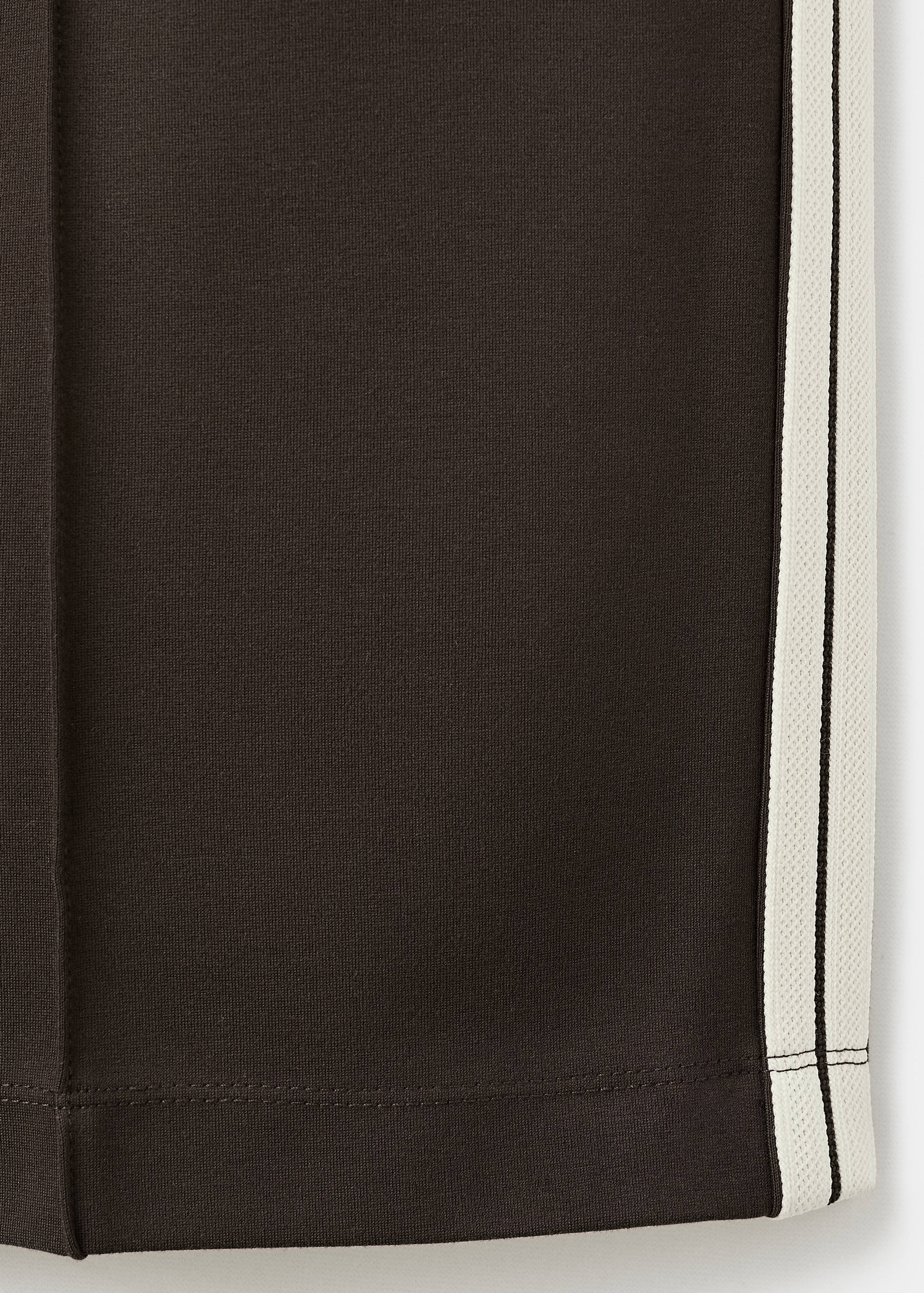 Contrast stripe straight trousers - Details of the article 0