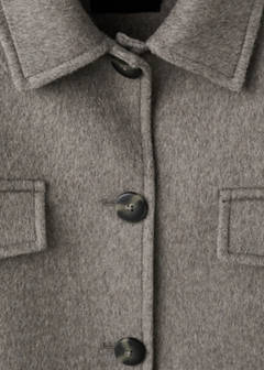 Wool jacket with pockets — Medium Brown 7
