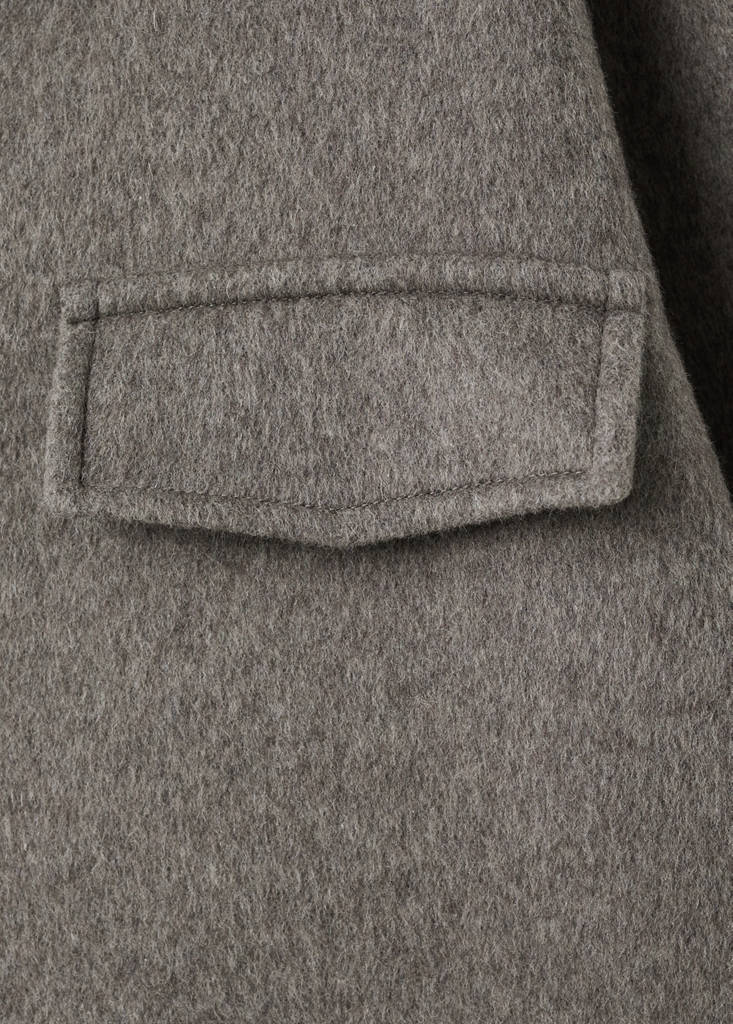 Wool jacket with pockets — Medium Brown