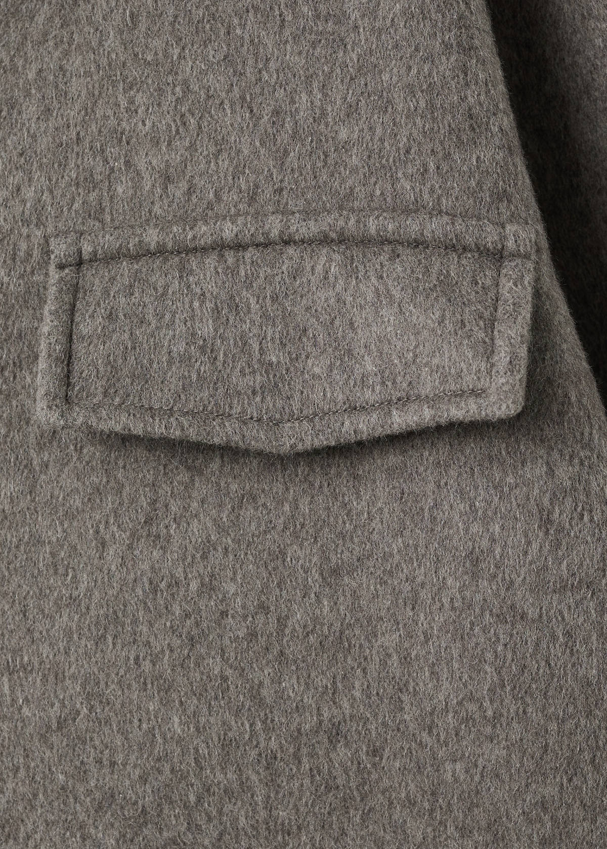 Wool jacket with pockets — Medium Brown