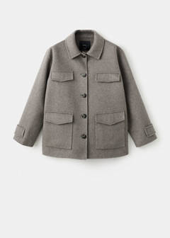 Wool jacket with pockets — Medium Brown 6