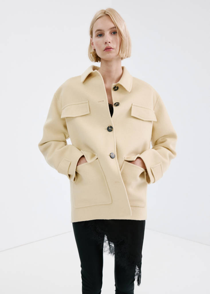 Wool jacket with pockets — Vanilla