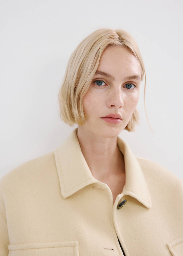 Wool jacket with pockets — Vanilla