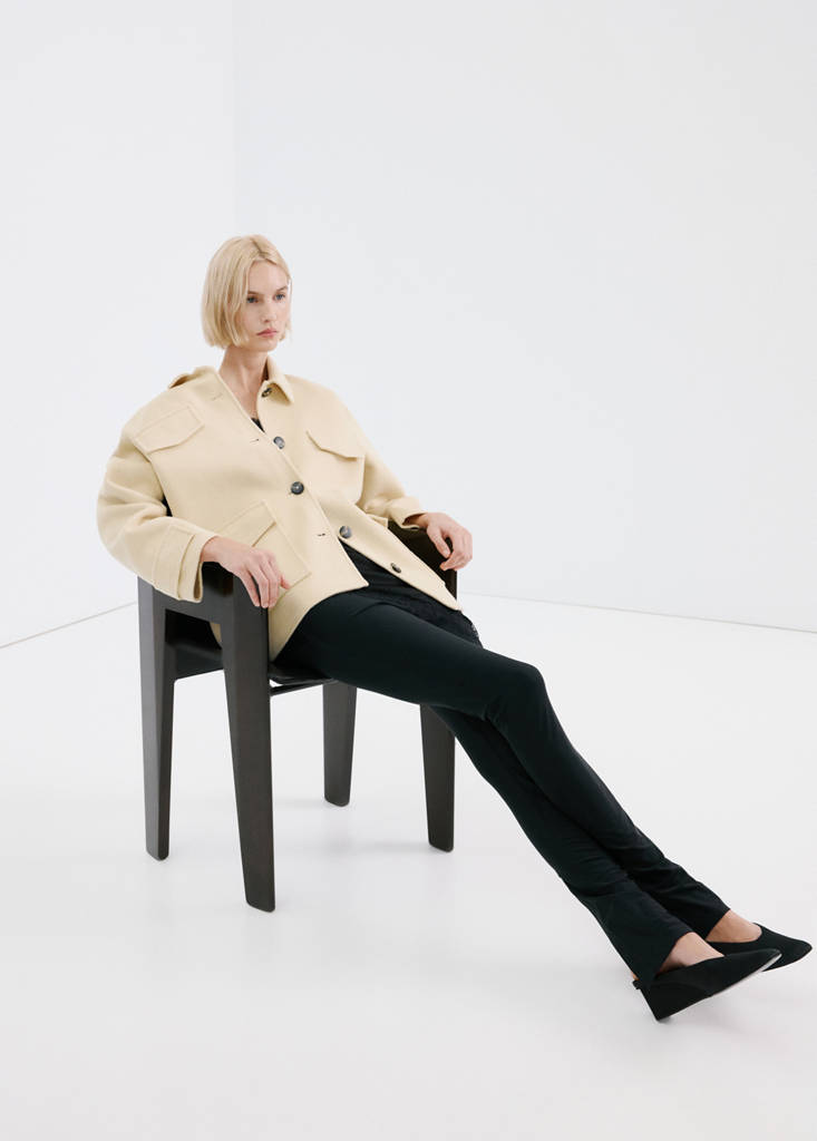 Wool jacket with pockets — Vanilla
