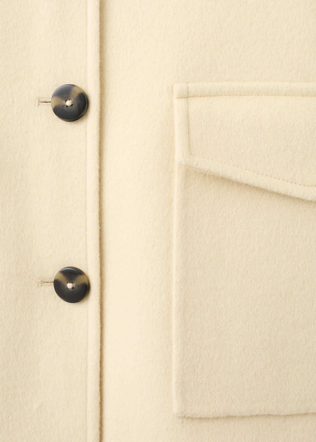 Wool jacket with pockets — Vanilla
