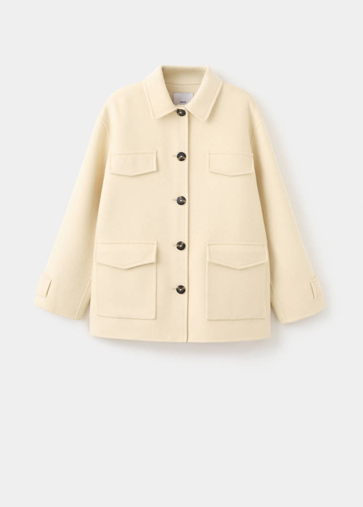 Wool jacket with pockets — Vanilla