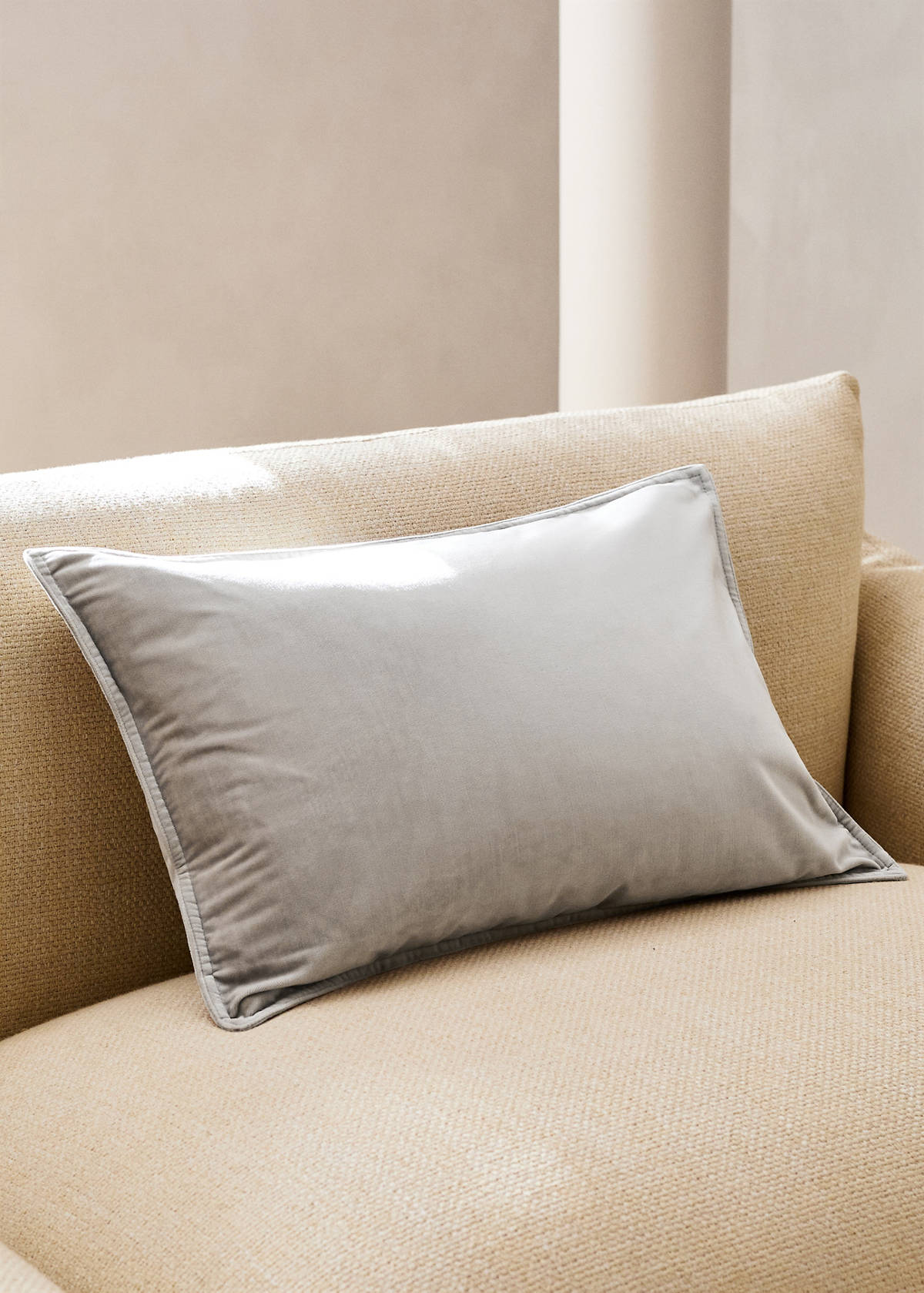 Velvet cushion cover 40x60 cm — Sand