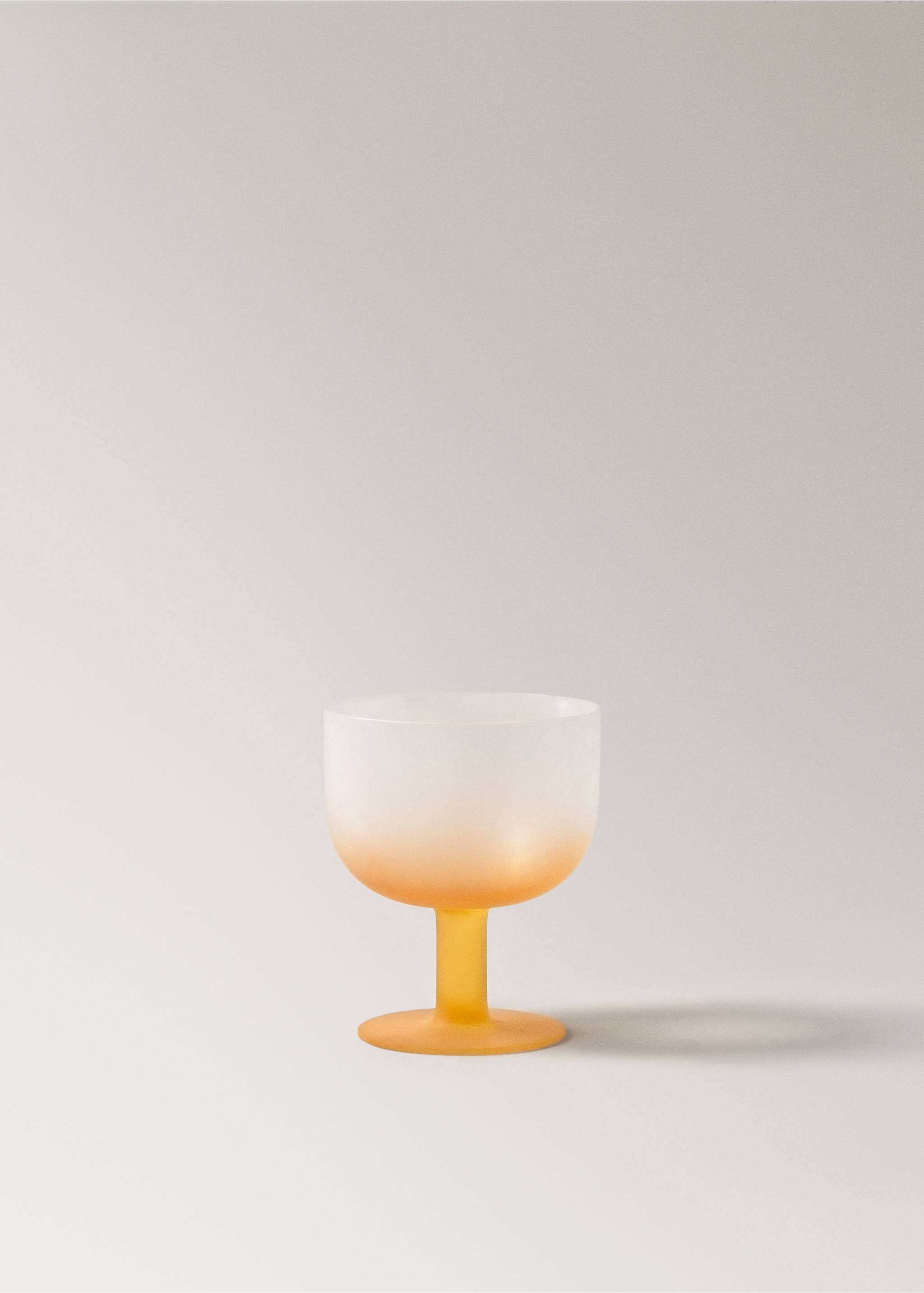 Frosted glass cup colour - Article without model, Yellow. Ref: 27053313-00.