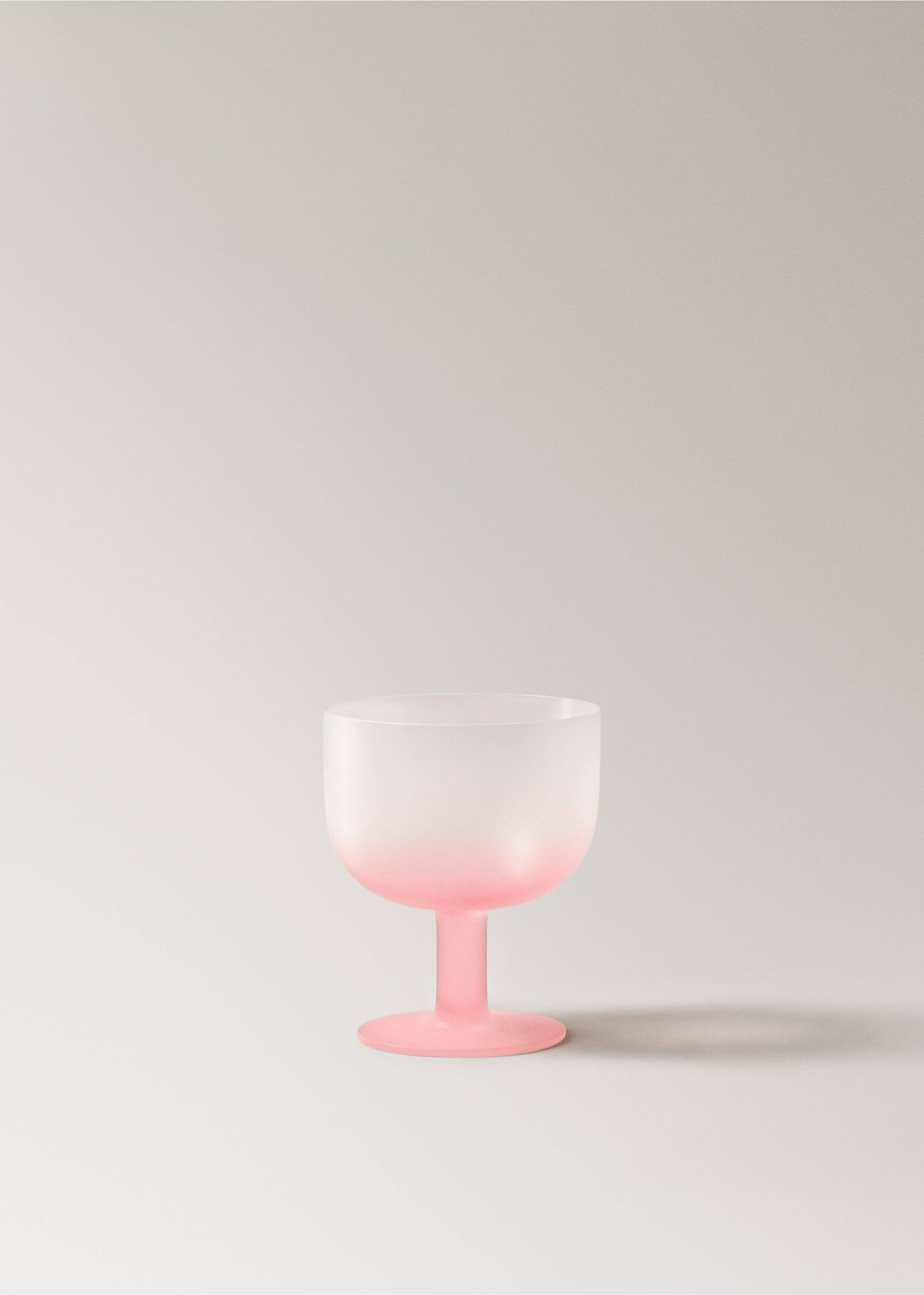 Frosted glass cup colour - Article without model, Pink. Ref: 27053313-00.