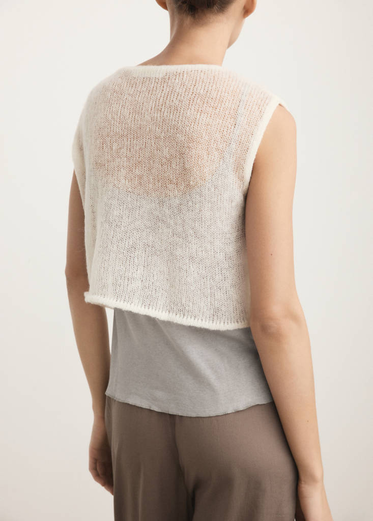 Open-knit wool top — Off White