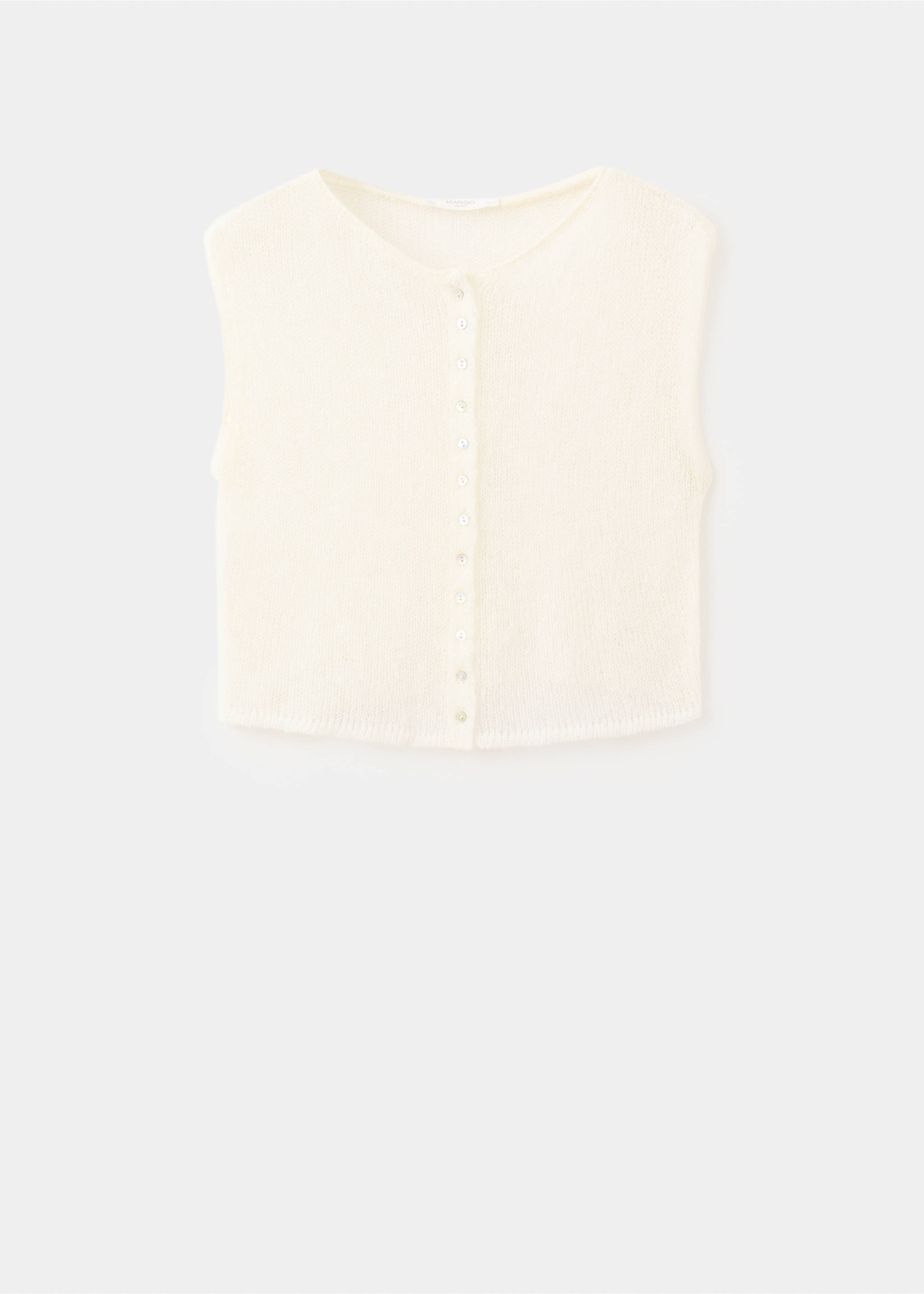 Open-knit wool top - Article without model, Off White. Ref: 27053314-00.